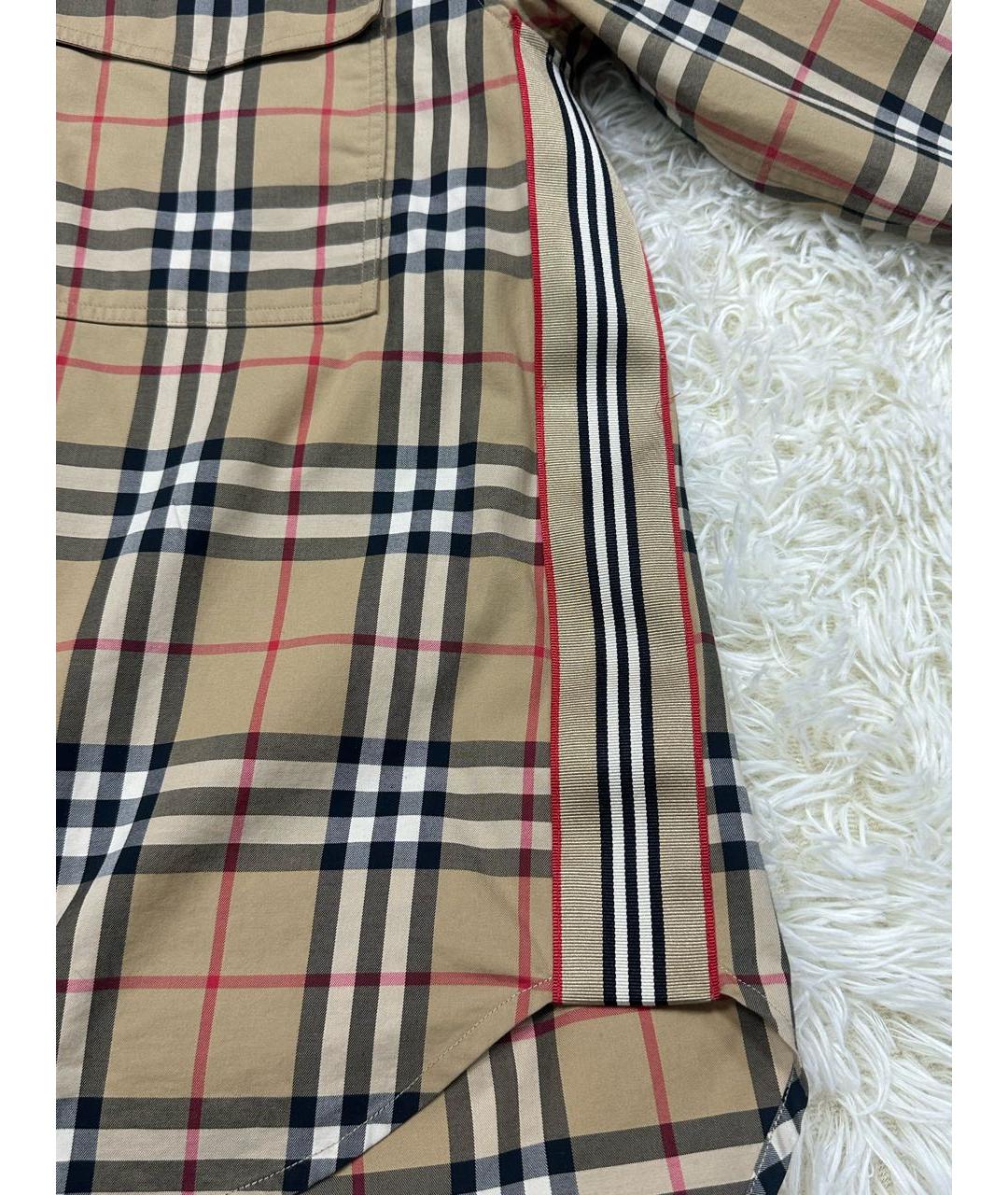 BURBERRY Коричневая хлопковая рубашка, фото 5