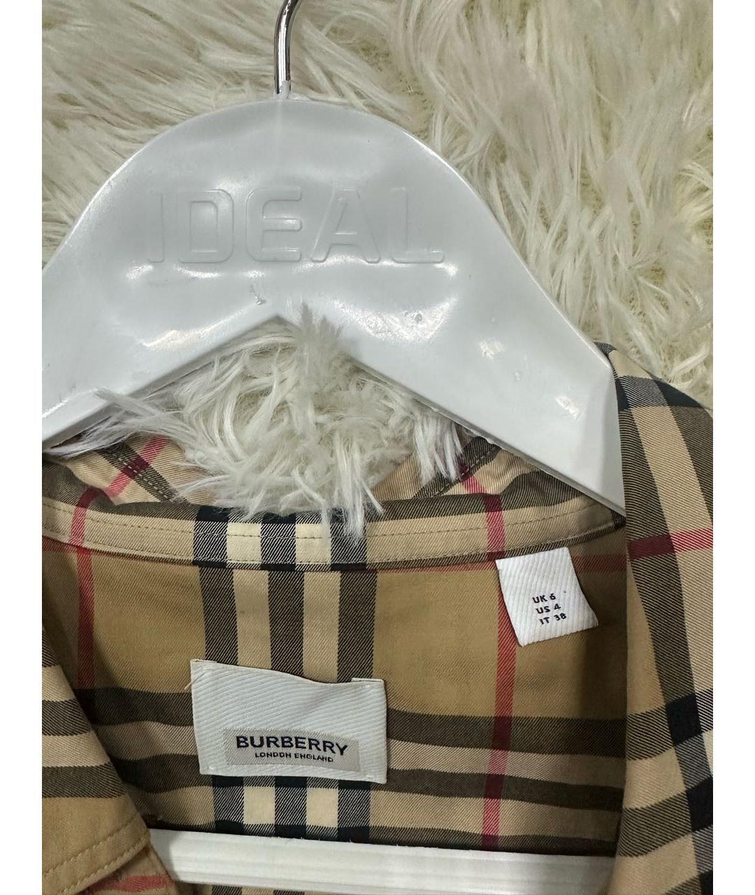 BURBERRY Коричневая хлопковая рубашка, фото 4
