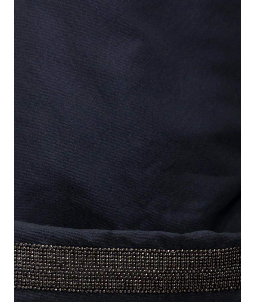 BRUNELLO CUCINELLI Синее полиэстеровое пальто, фото 3