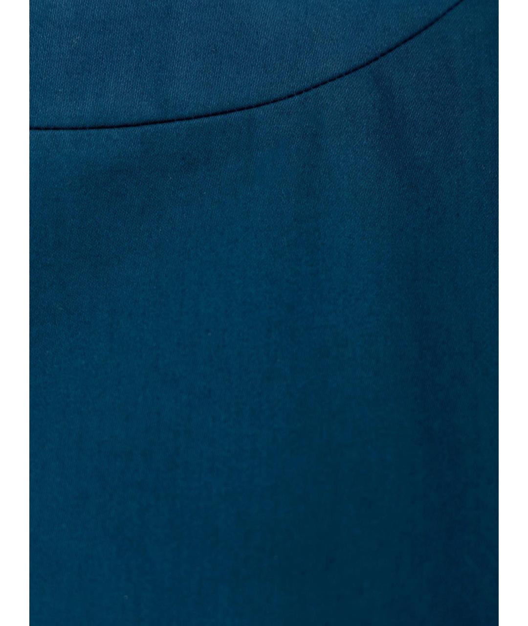 LORO PIANA Синее хлопковое повседневное платье, фото 3