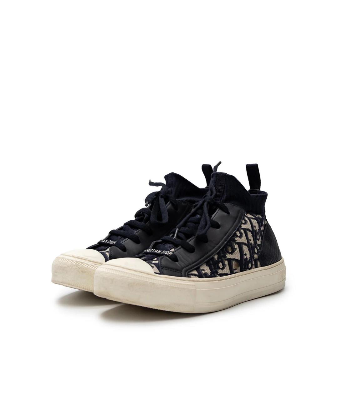 CHRISTIAN DIOR Черные текстильные кеды, фото 2