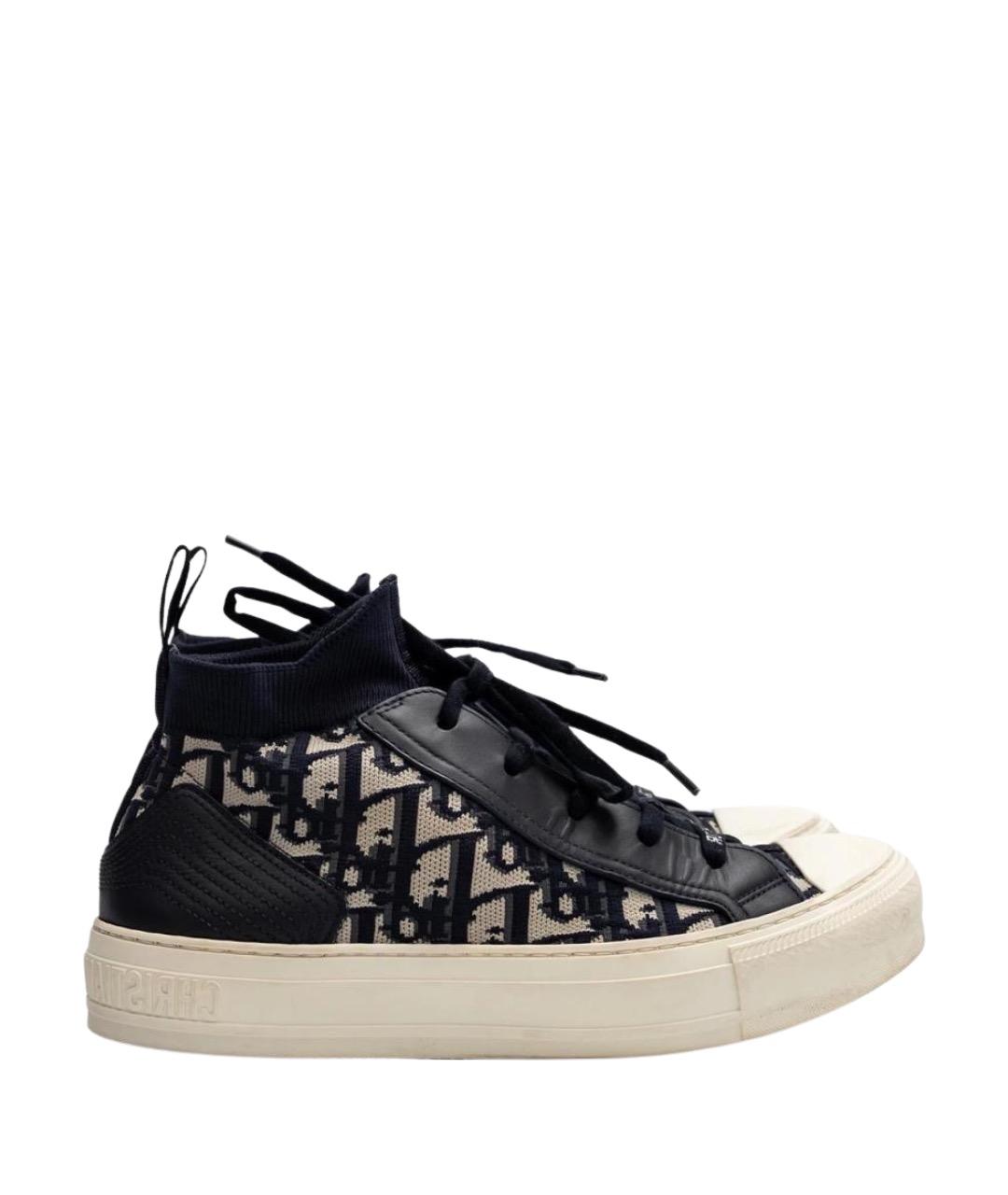 CHRISTIAN DIOR Черные текстильные кеды, фото 1