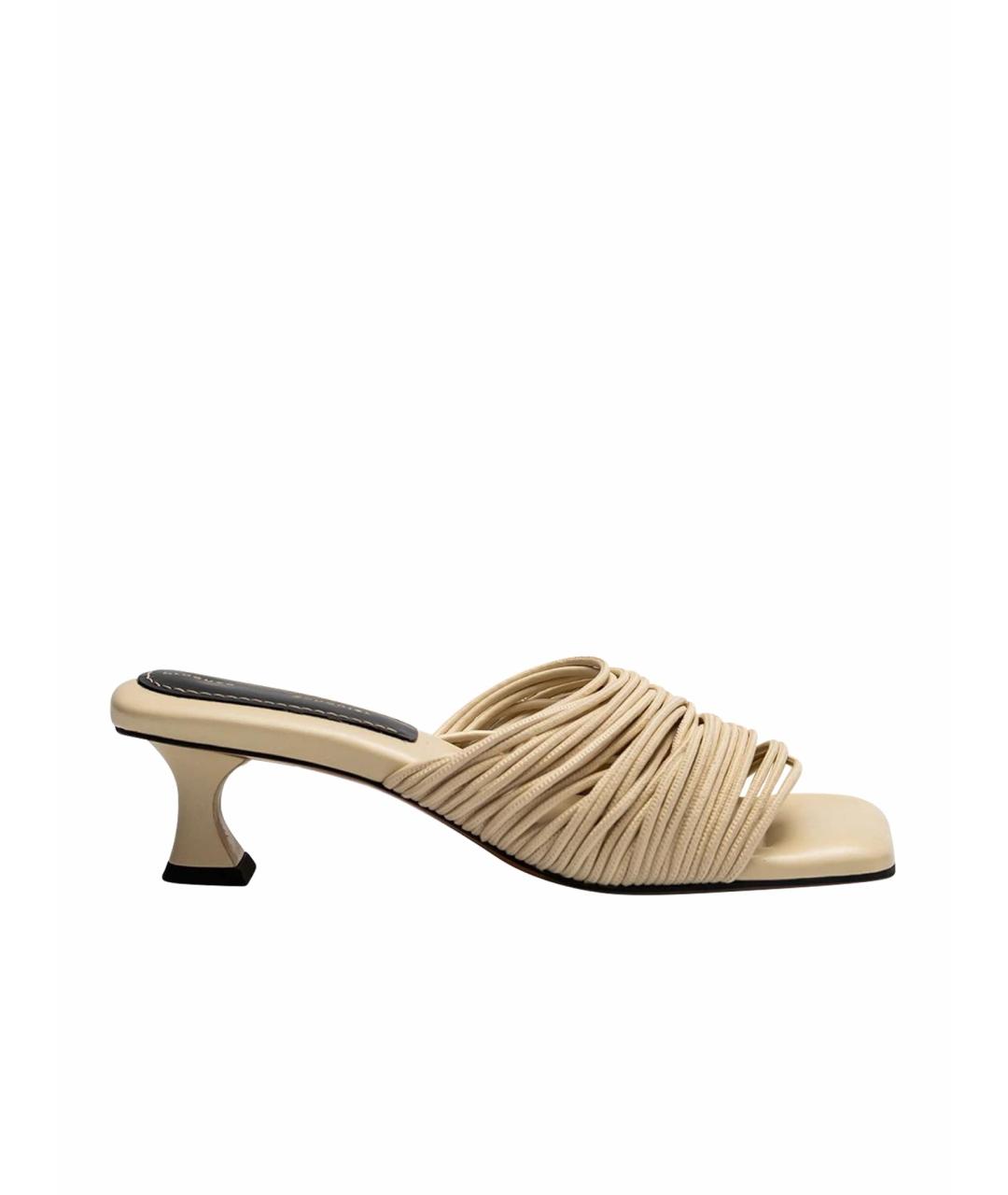PROENZA SCHOULER Бежевые кожаные босоножки, фото 1