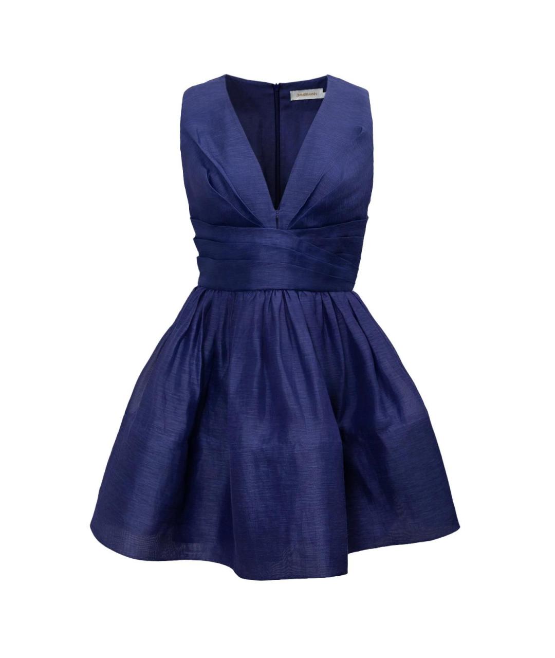 ZIMMERMANN Фиолетовое льняное повседневное платье, фото 1