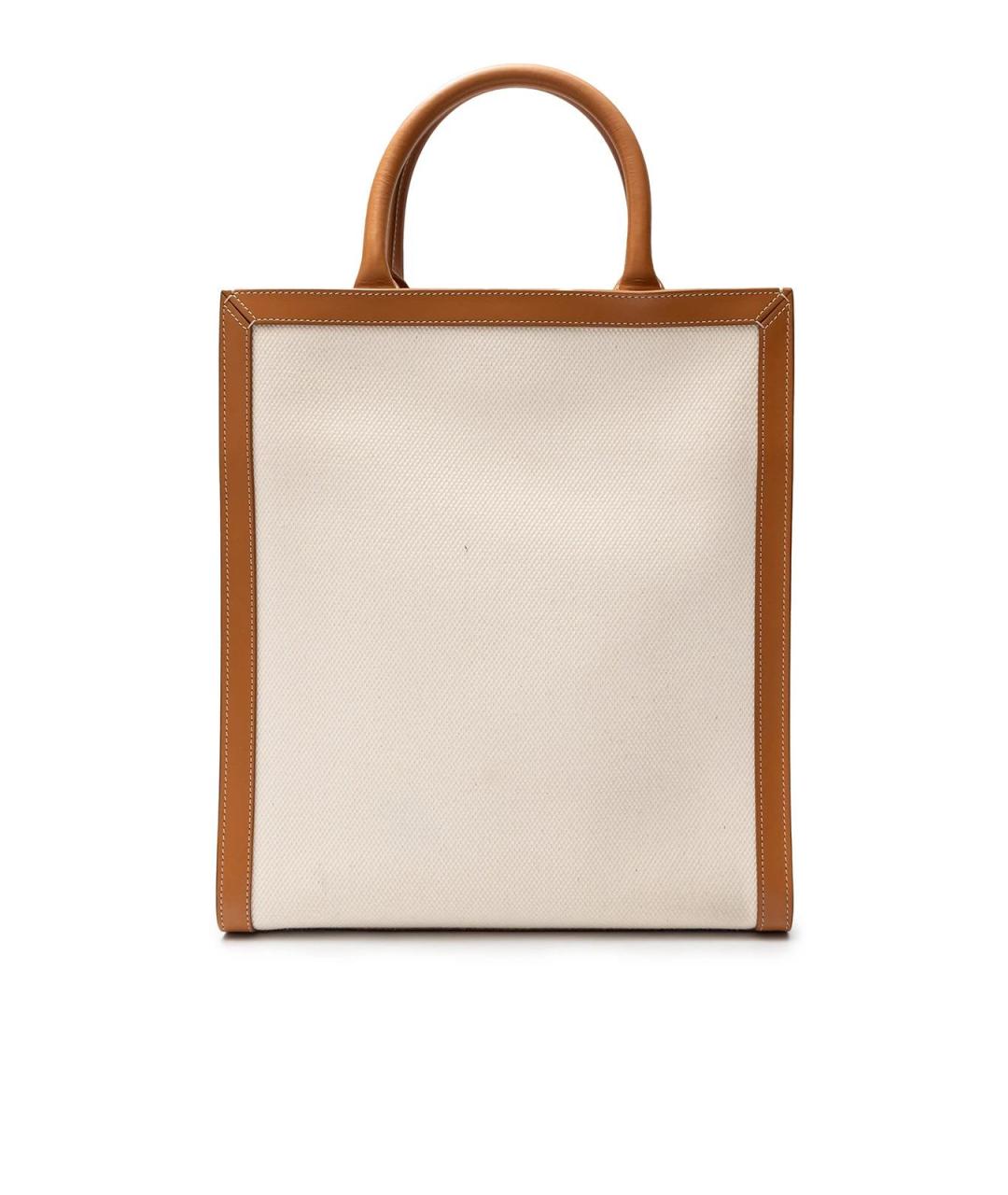 CELINE Бежевая тканевая сумка тоут, фото 3