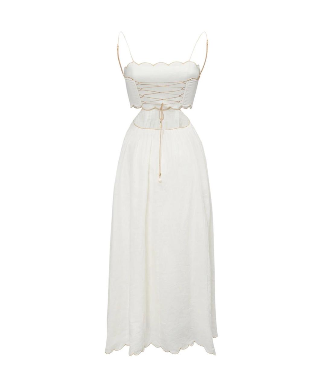 ZIMMERMANN Белый льняной сарафан, фото 2