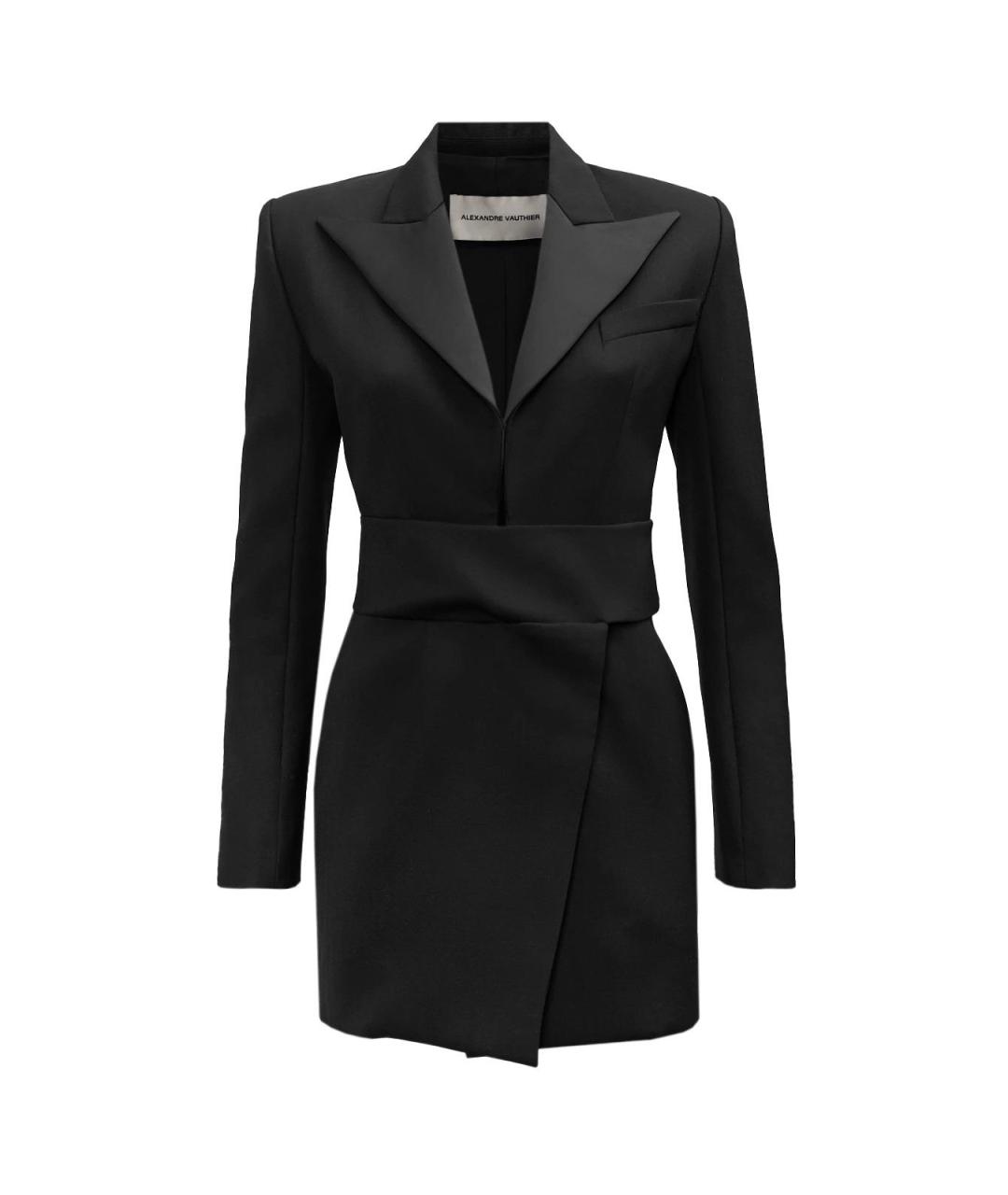 ALEXANDRE VAUTHIER Черное шерстяное повседневное платье, фото 1