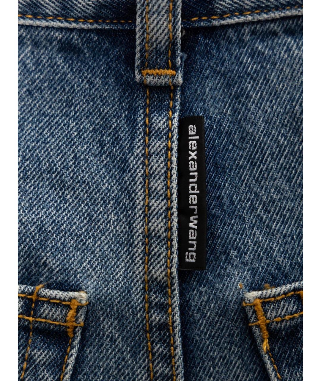 ALEXANDER WANG Синие хлопковые шорты, фото 3