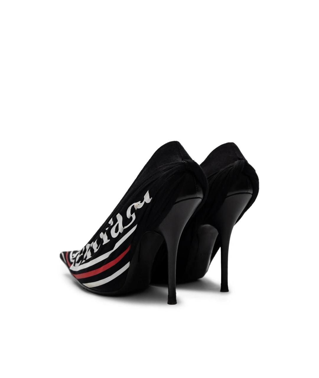 BALENCIAGA Черные текстильные туфли, фото 3