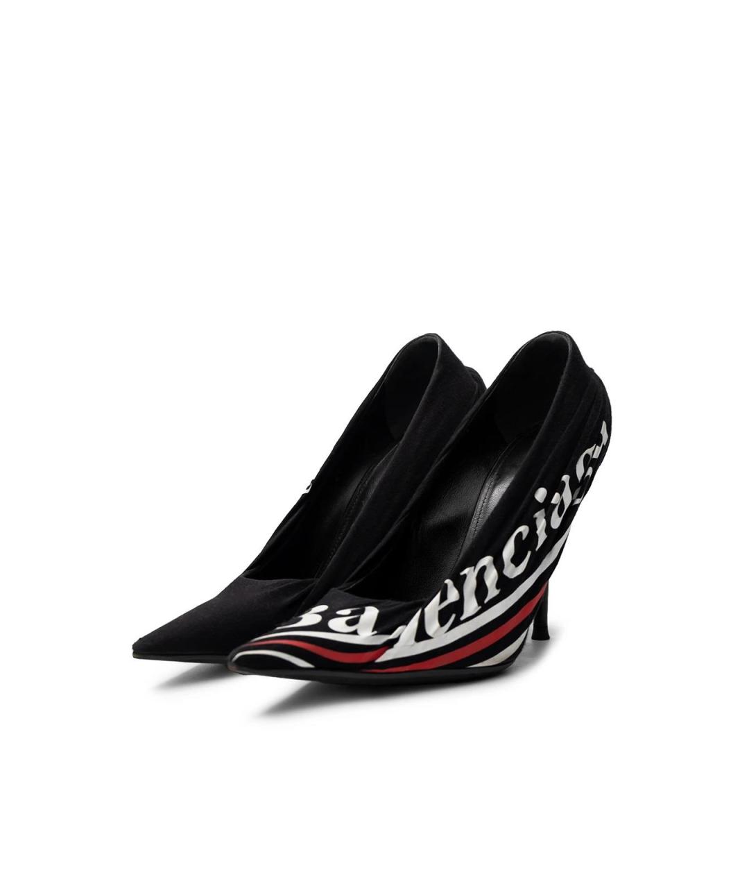 BALENCIAGA Черные текстильные туфли, фото 2