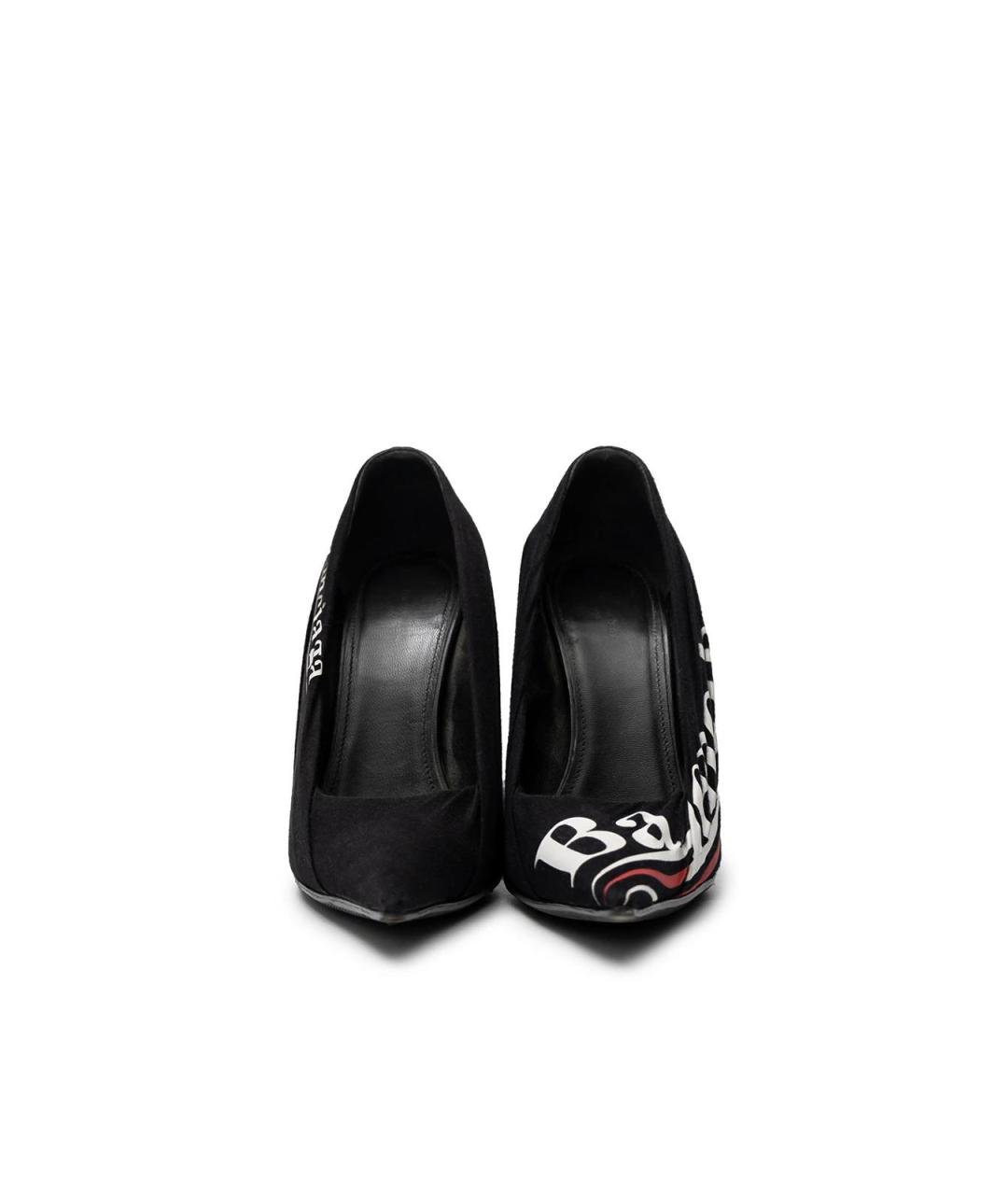 BALENCIAGA Черные текстильные туфли, фото 4