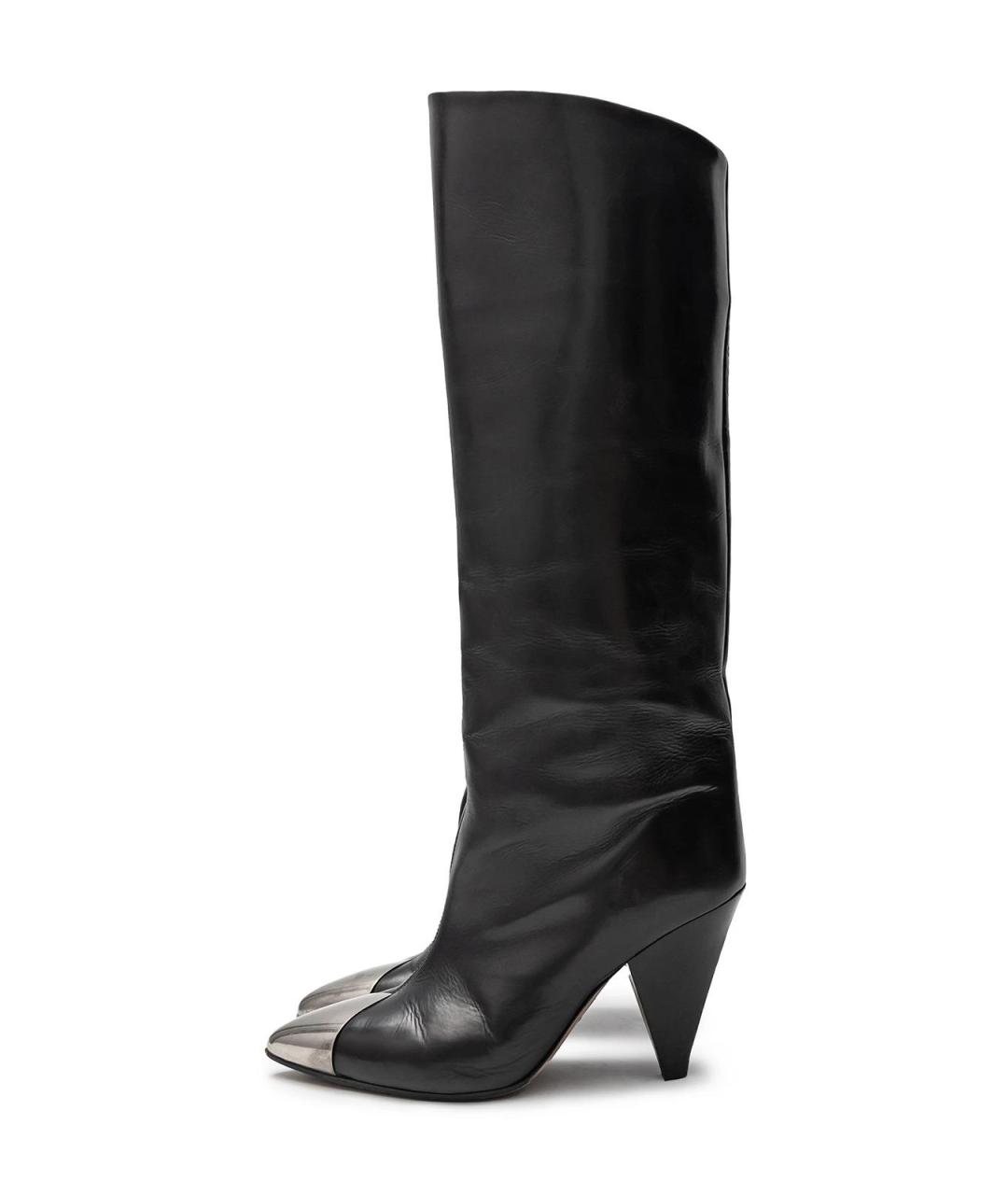 ISABEL MARANT Черные кожаные сапоги, фото 5