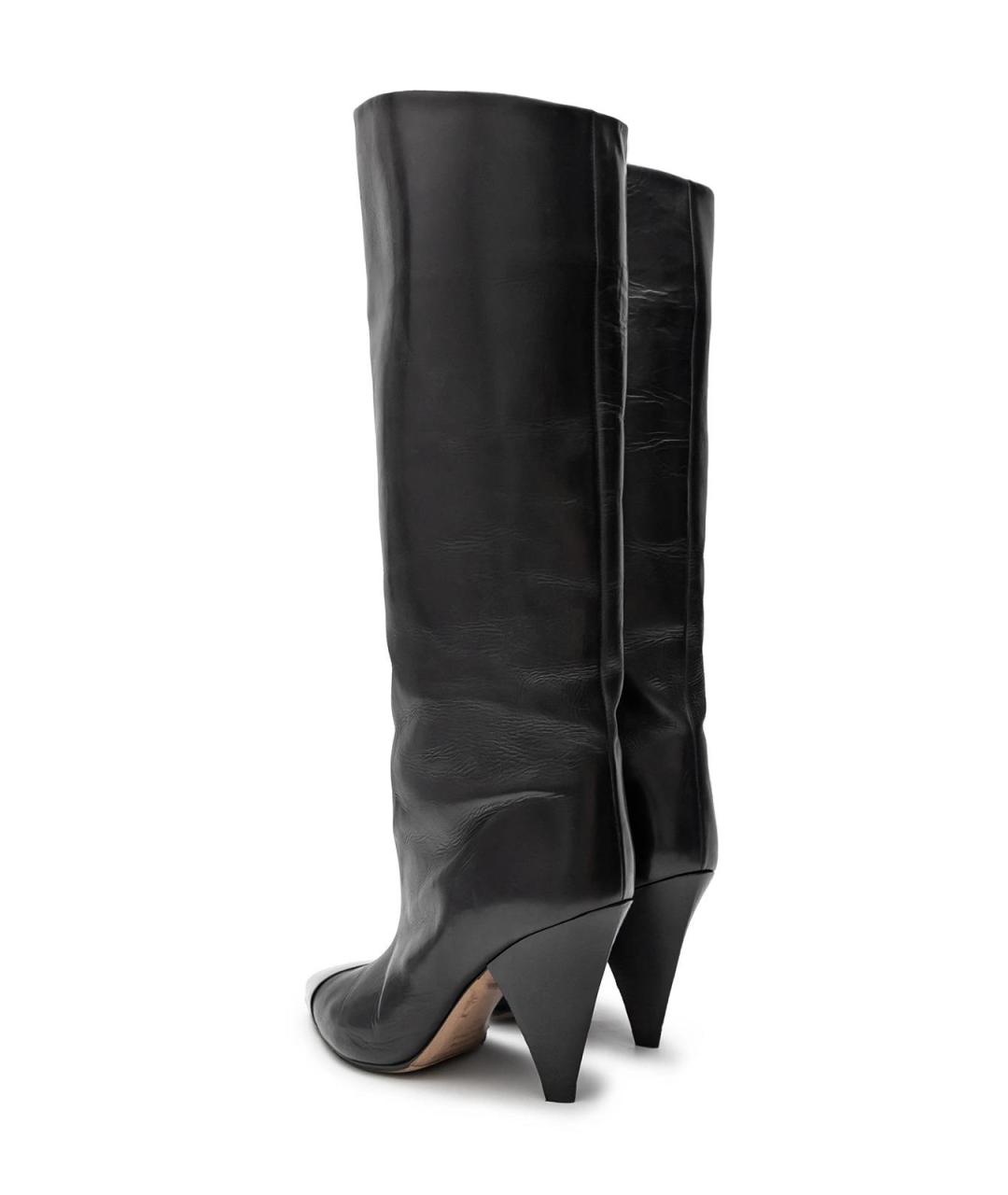 ISABEL MARANT Черные кожаные сапоги, фото 3