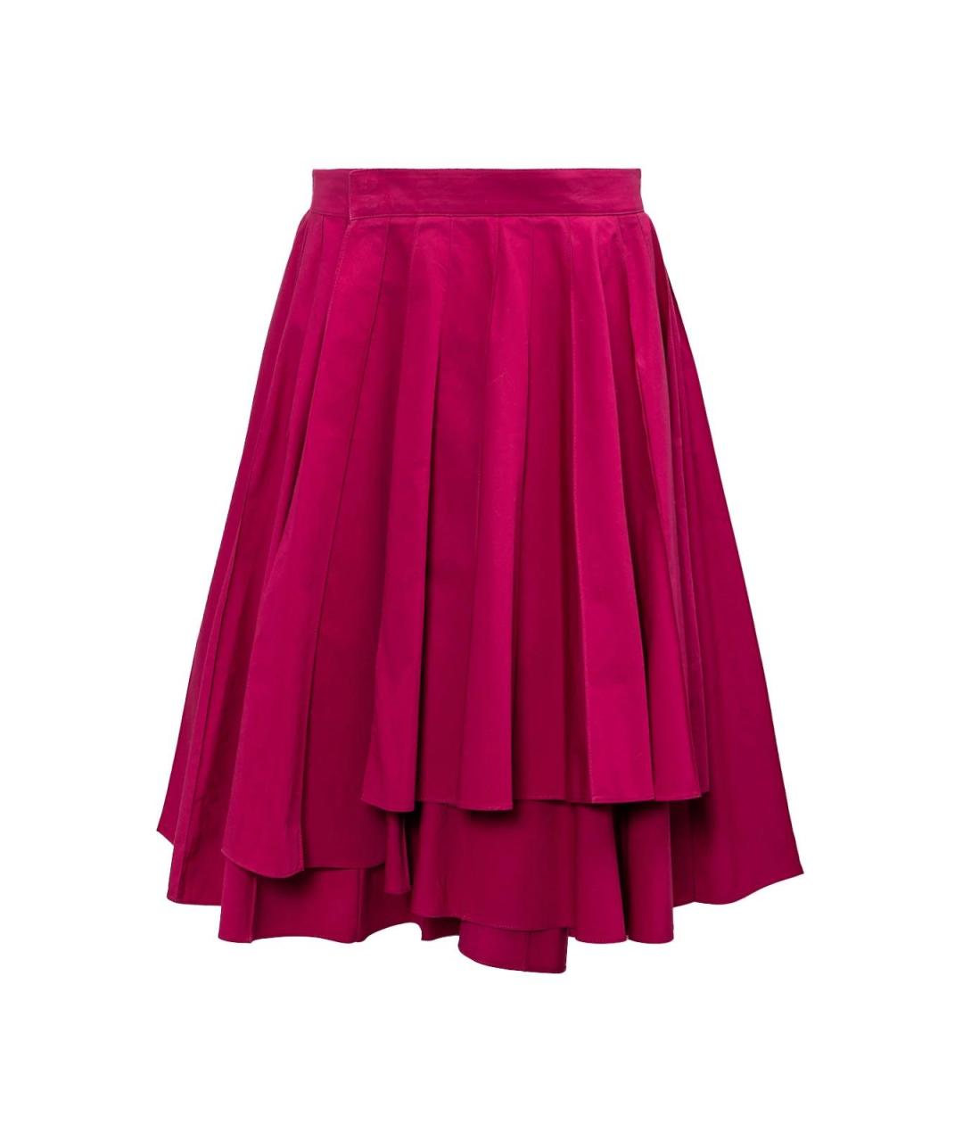 HERMES Розовая хлопковая юбка миди, фото 4