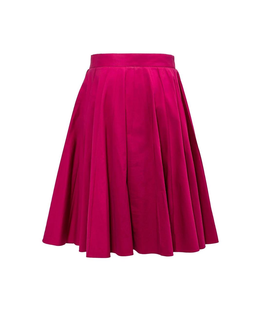 HERMES Розовая хлопковая юбка миди, фото 2