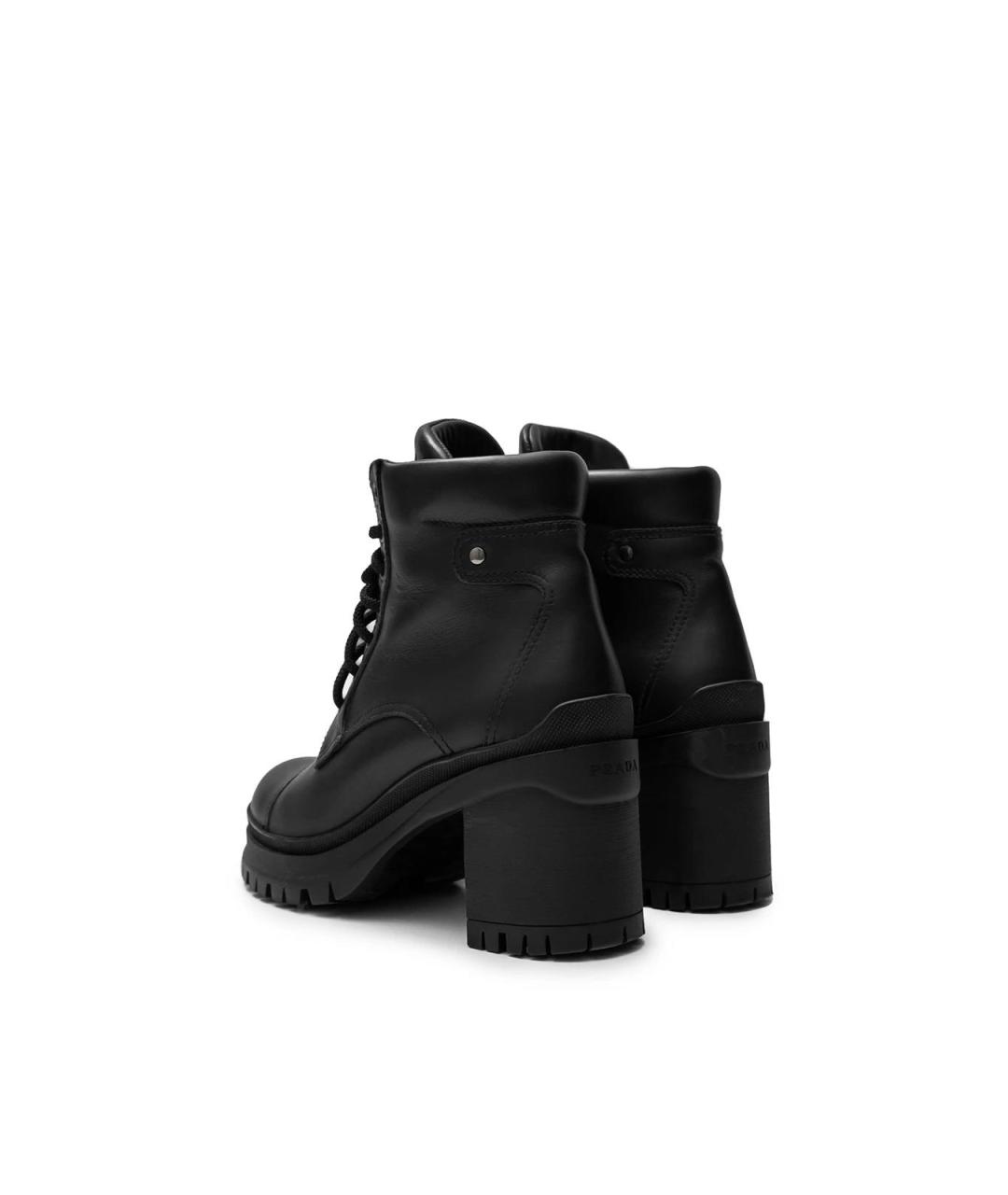 PRADA Черные кожаные ботильоны, фото 3