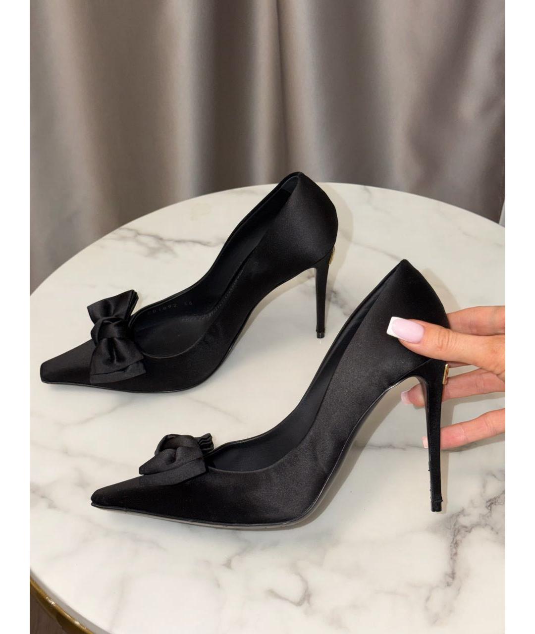 DOLCE&GABBANA Черные кожаные туфли, фото 8