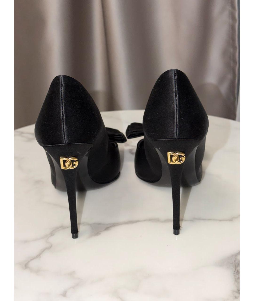 DOLCE&GABBANA Черные кожаные туфли, фото 7