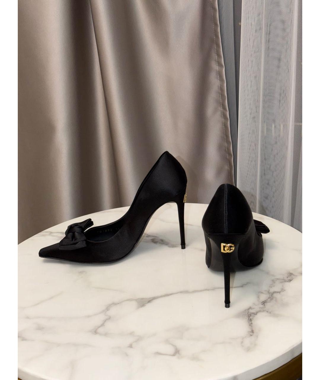 DOLCE&GABBANA Черные кожаные туфли, фото 6