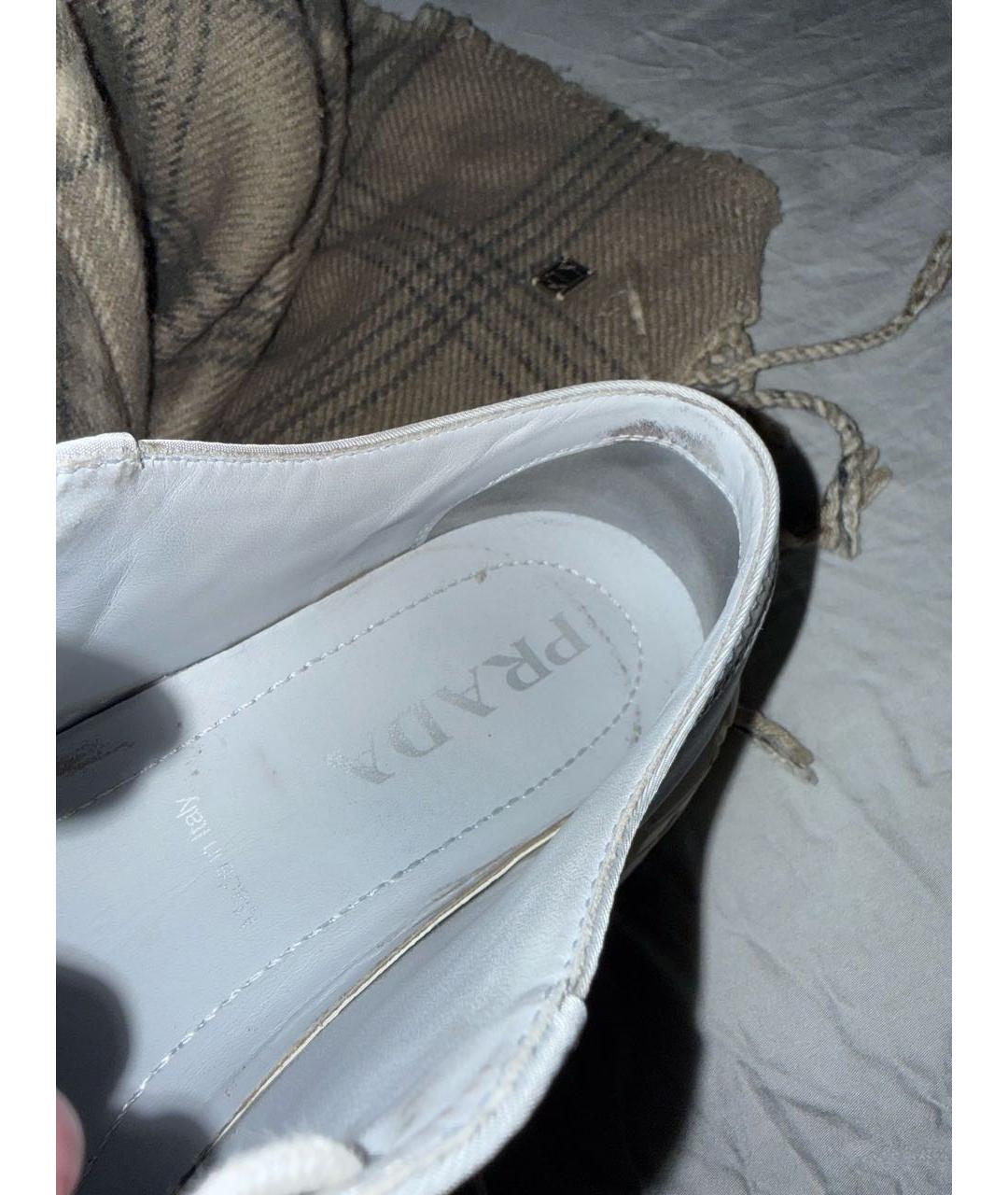 PRADA Голубые текстильные кеды, фото 7