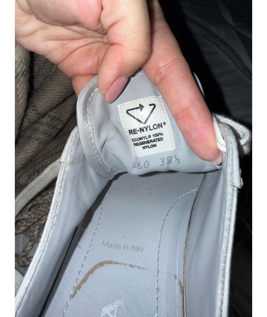 PRADA Голубые текстильные кеды, фото 6