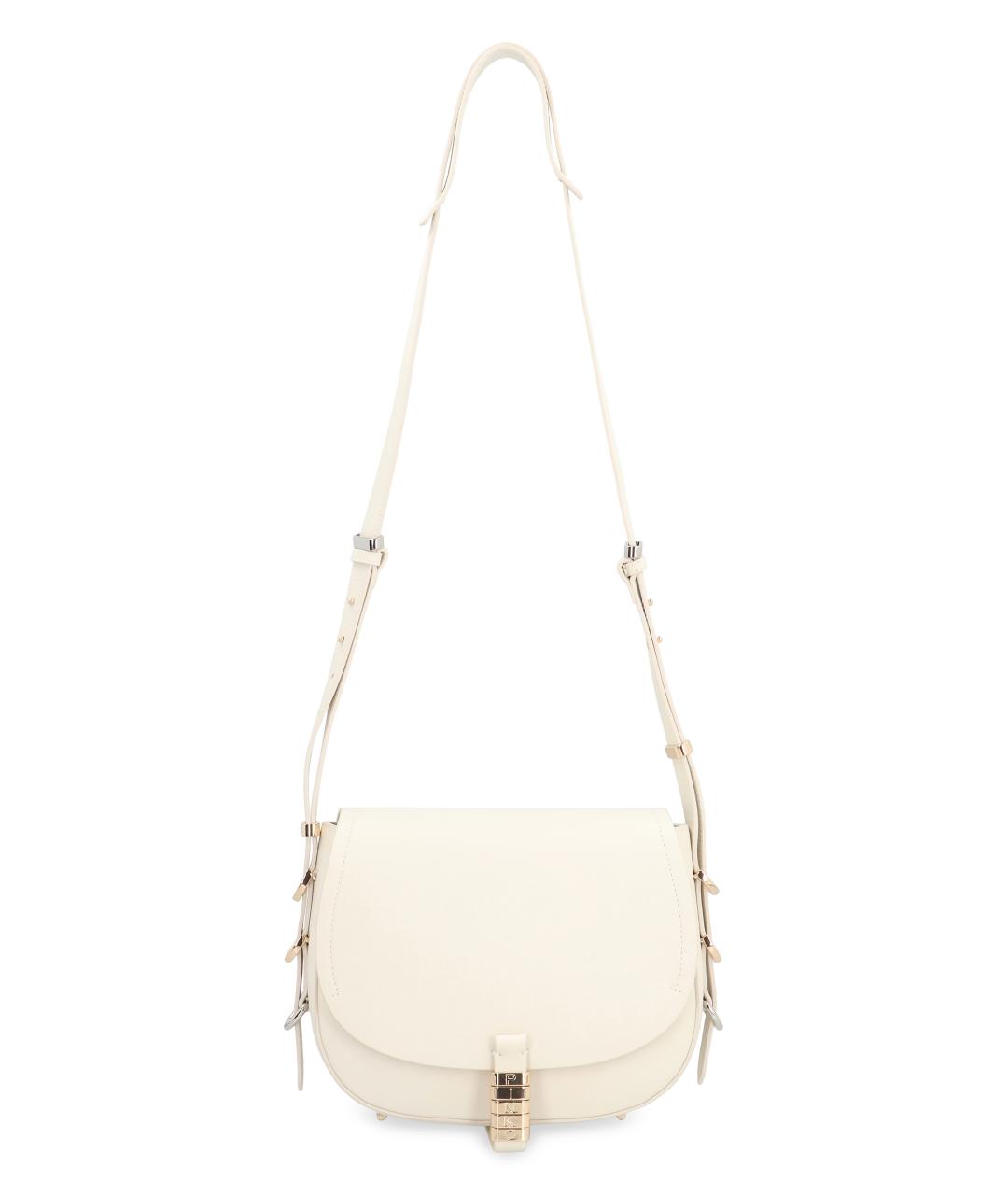 PINKO Белая кожаная сумка через плечо, фото 5