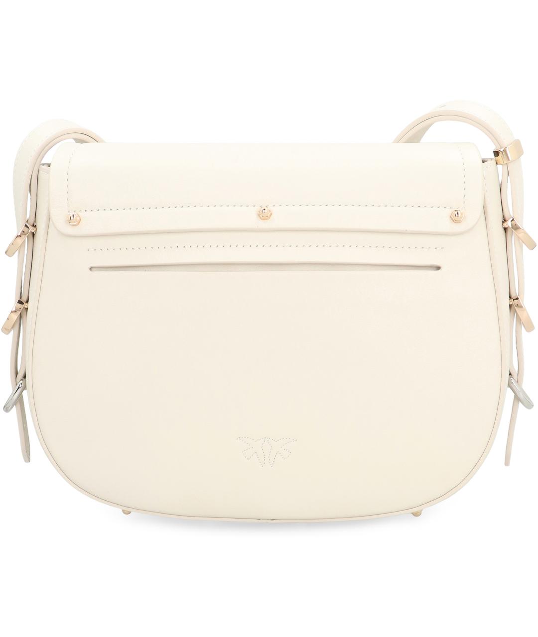 PINKO Белая кожаная сумка через плечо, фото 4