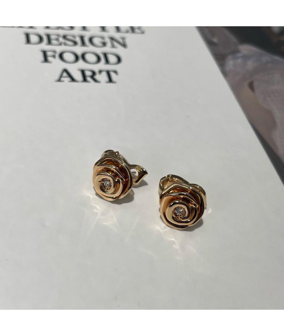 CHRISTIAN DIOR Золотые серьги из розового золота, фото 3