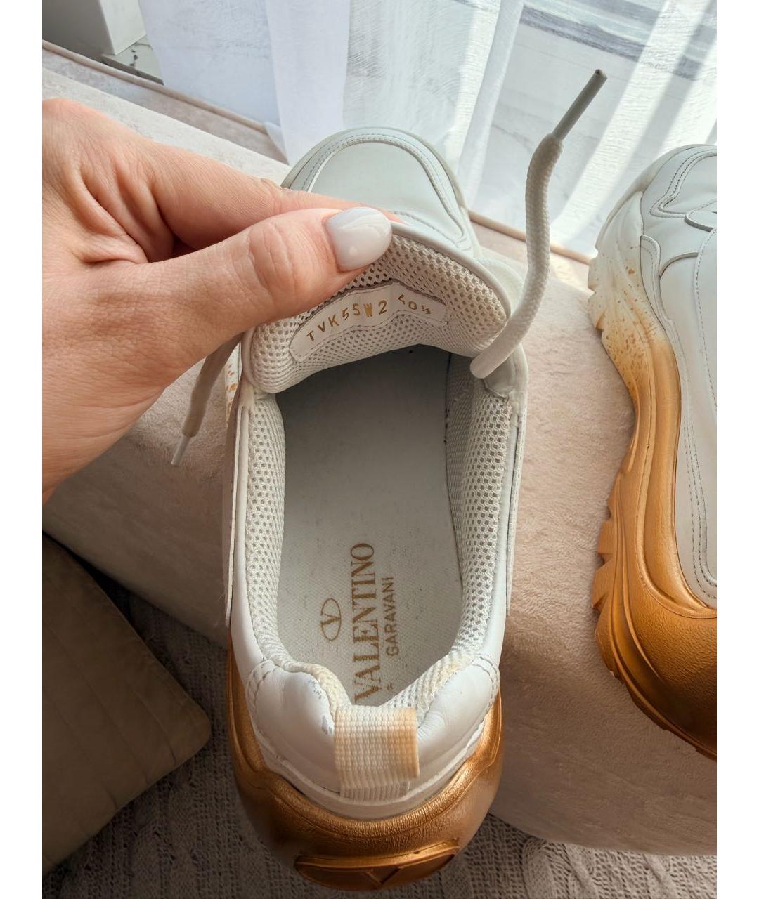 VALENTINO Белые кожаные кроссовки, фото 6