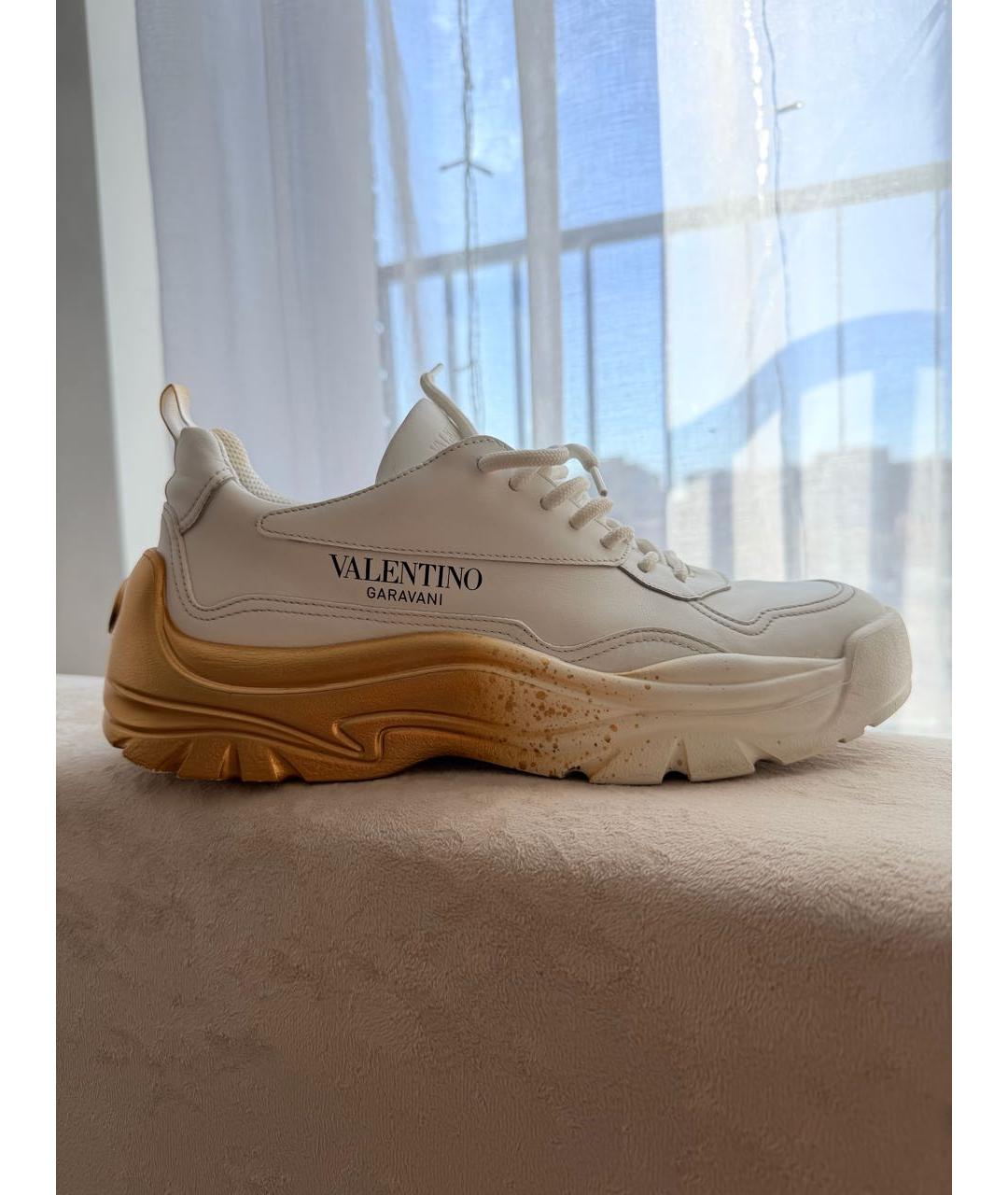 VALENTINO Белые кожаные кроссовки, фото 8