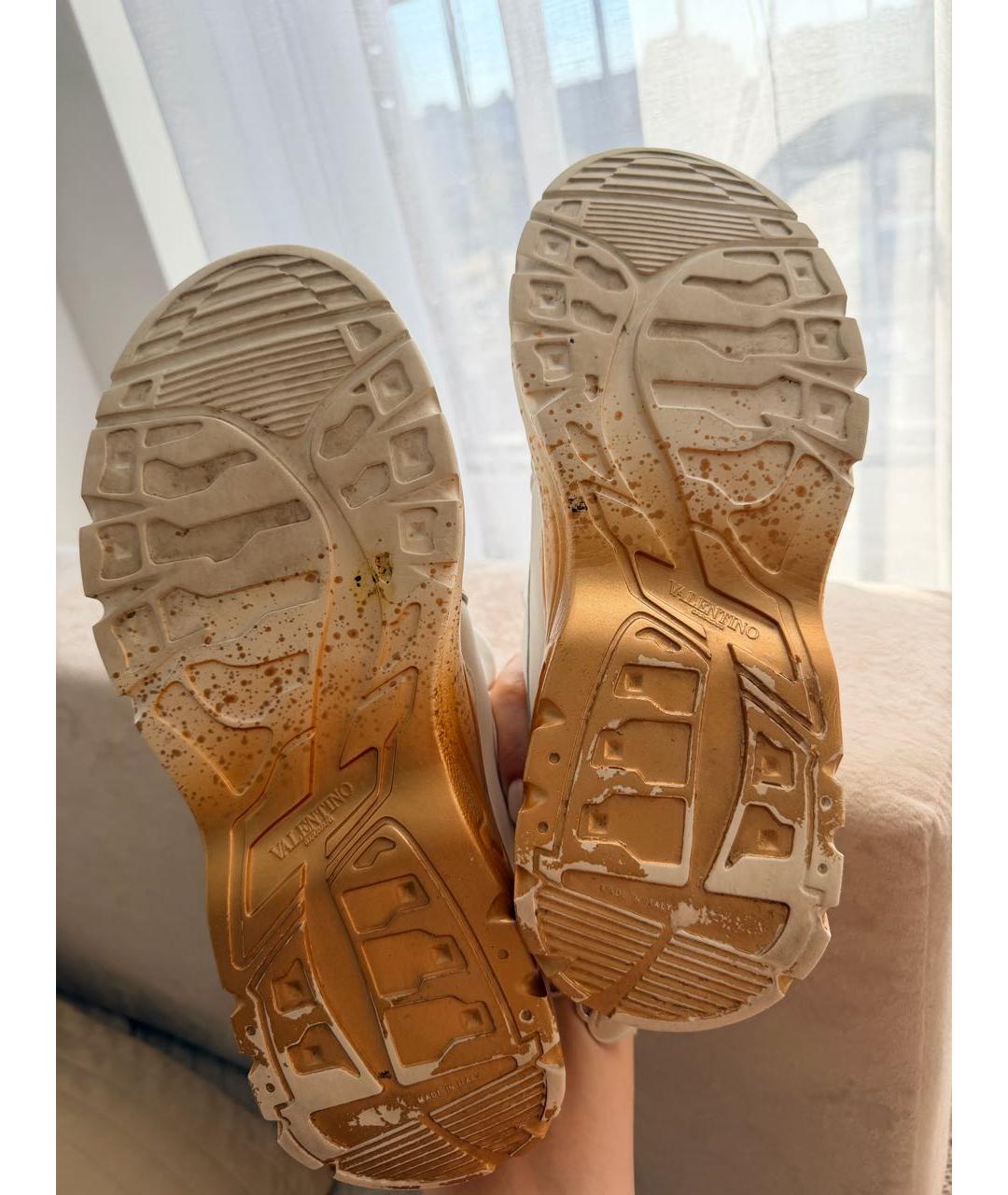 VALENTINO Белые кожаные кроссовки, фото 7