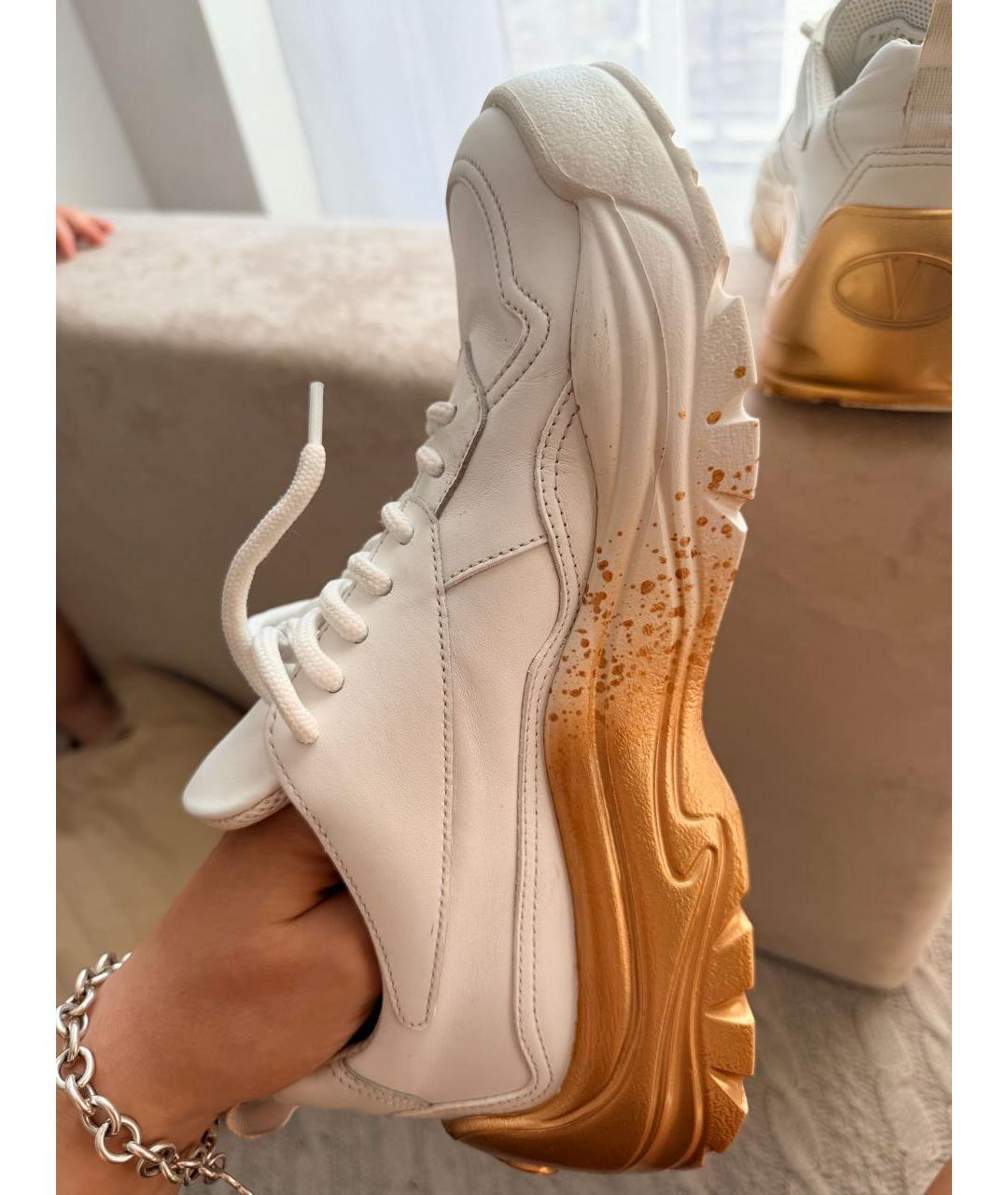 VALENTINO Белые кожаные кроссовки, фото 5