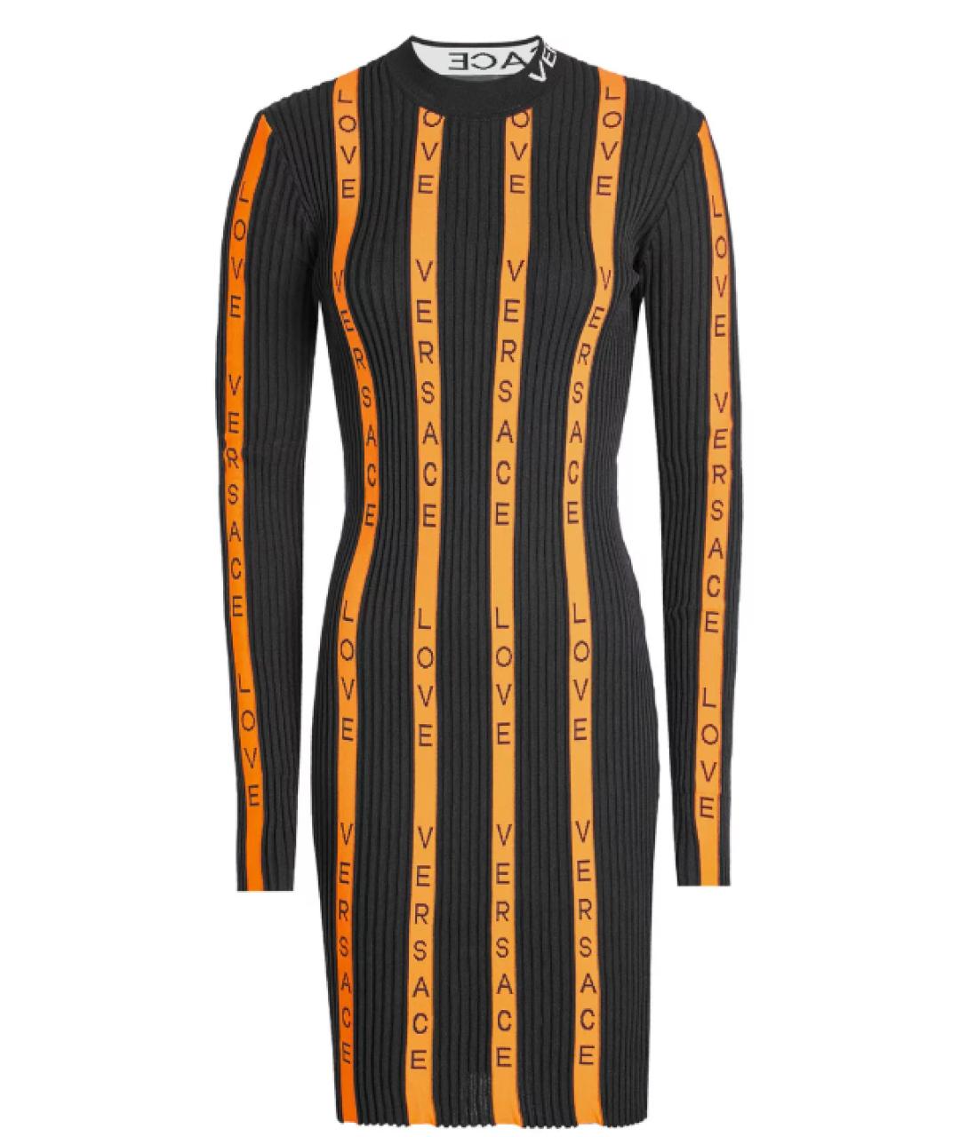 VERSACE Мульти шерстяное повседневное платье, фото 1