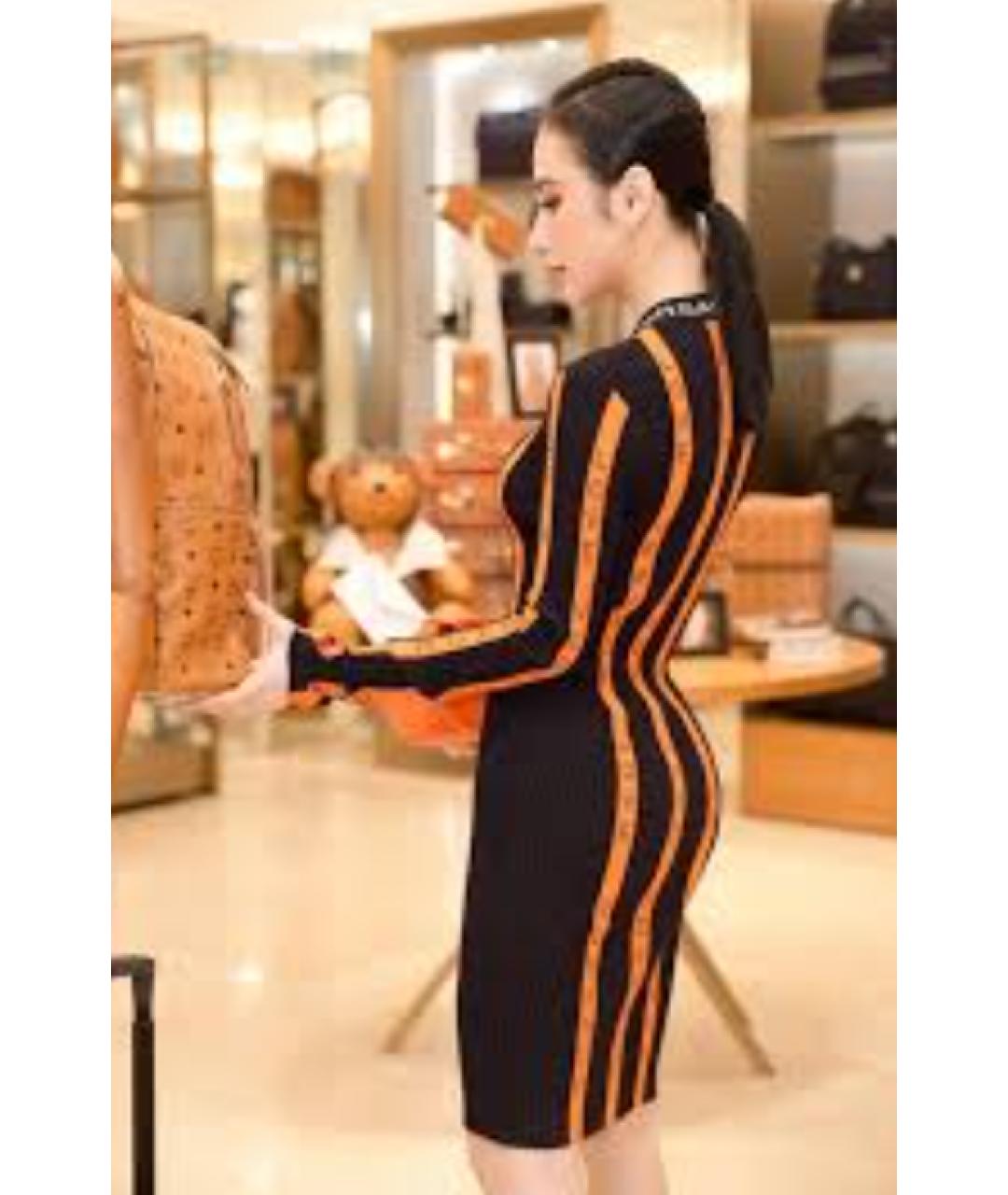 VERSACE Мульти шерстяное повседневное платье, фото 7