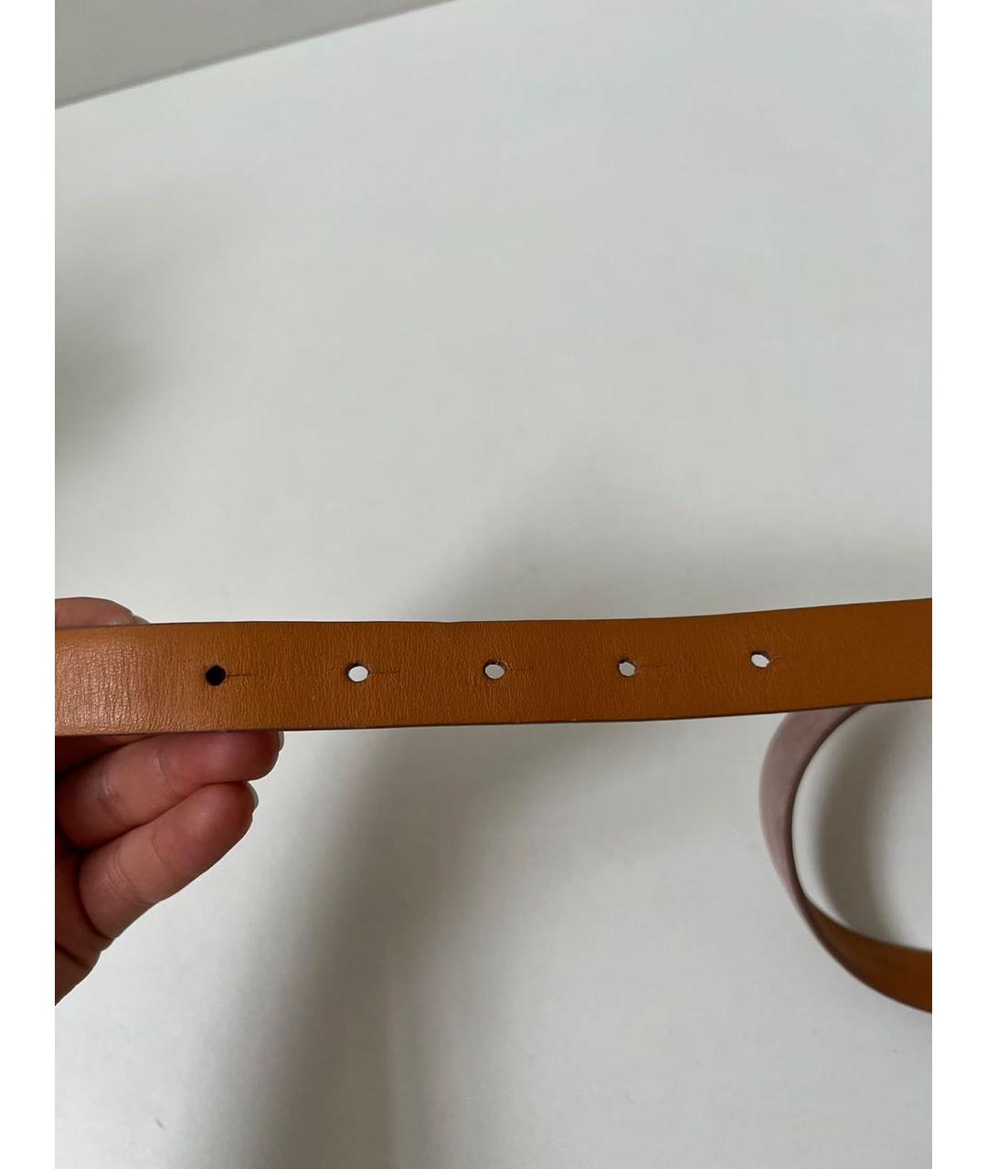 RALPH LAUREN Коричневый кожаный ремень, фото 4