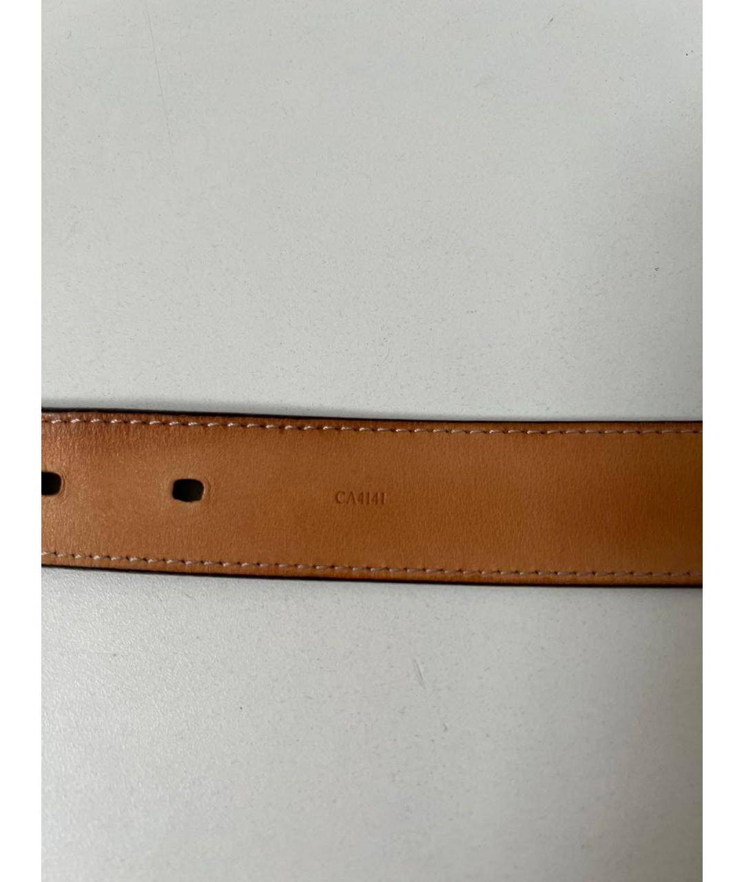 LOUIS VUITTON Коричневый ремень из лакированной кожи, фото 6