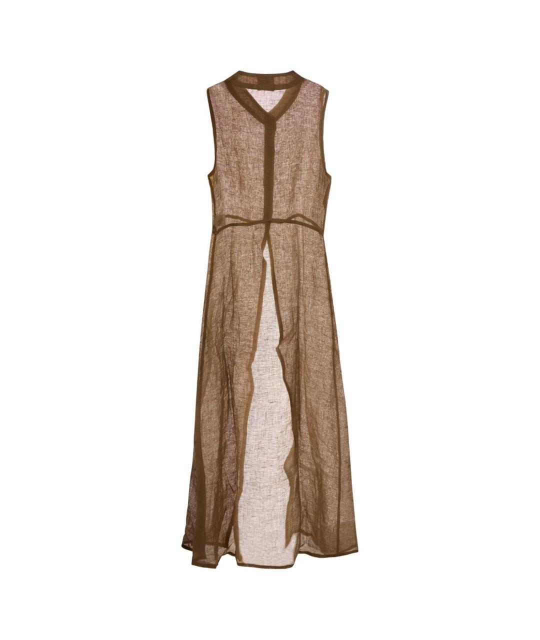 LE KASHA Бежевое льняное платье, фото 2