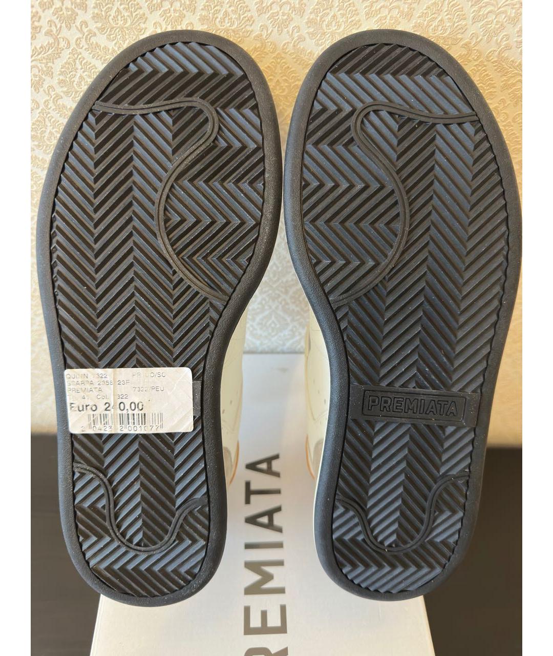 PREMIATA Белые кожаные низкие кроссовки / кеды, фото 6