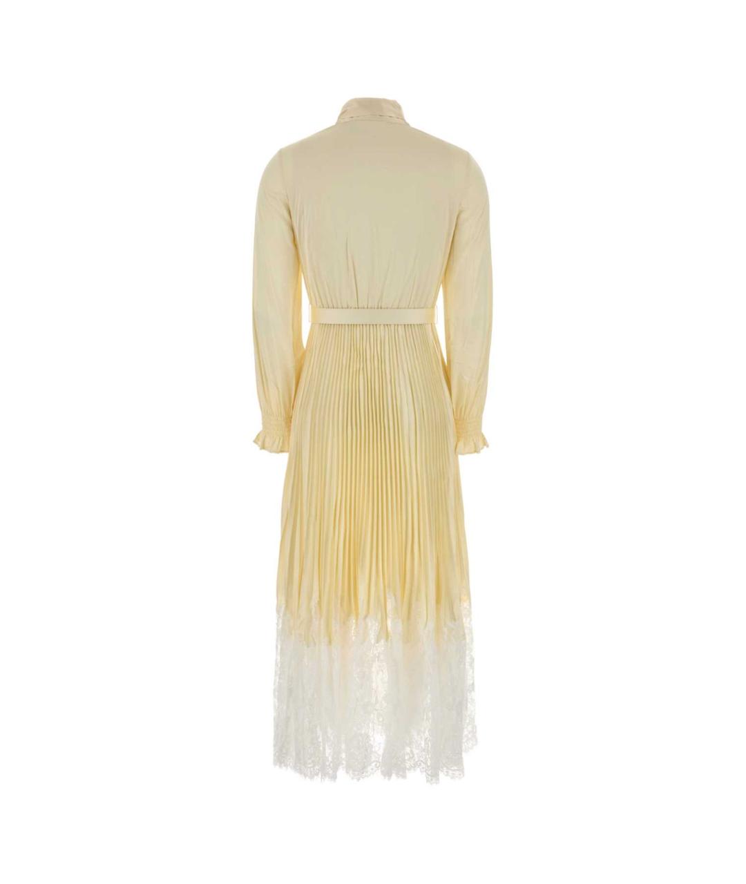 SELF-PORTRAIT Желтое полиэстеровое платье, фото 2