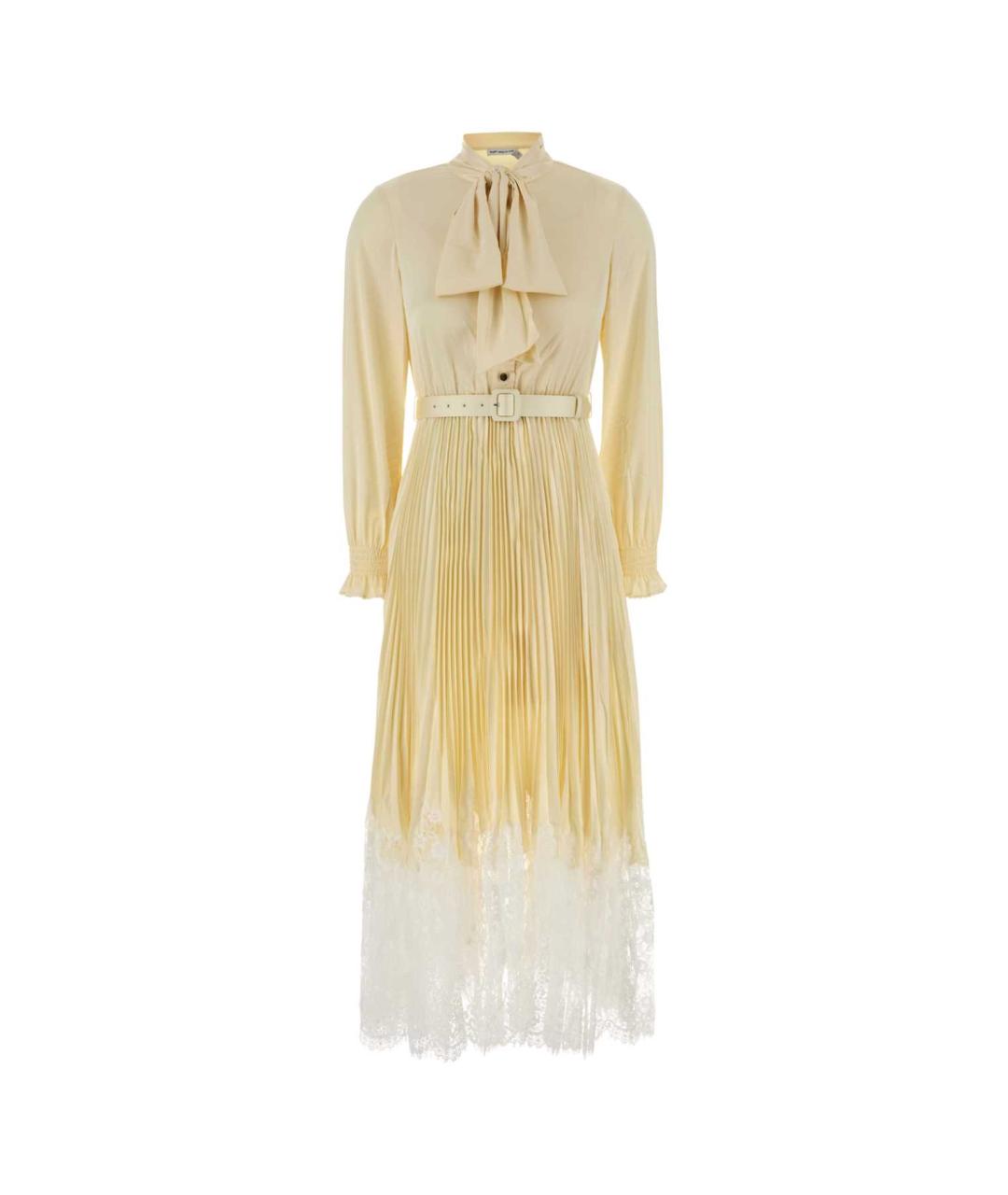 SELF-PORTRAIT Желтое полиэстеровое платье, фото 1