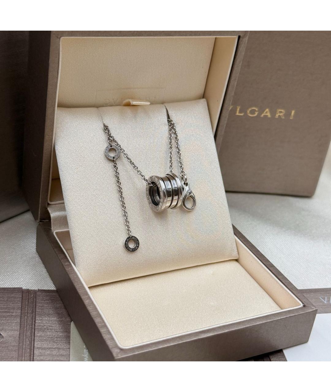 BVLGARI Серебряное колье из белого золота, фото 3