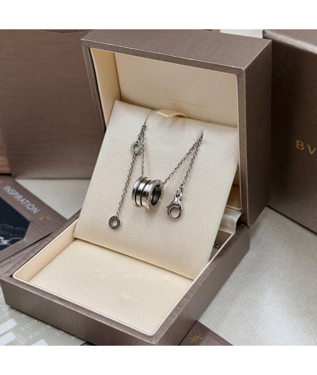 BVLGARI Серебряное колье из белого золота, фото 2