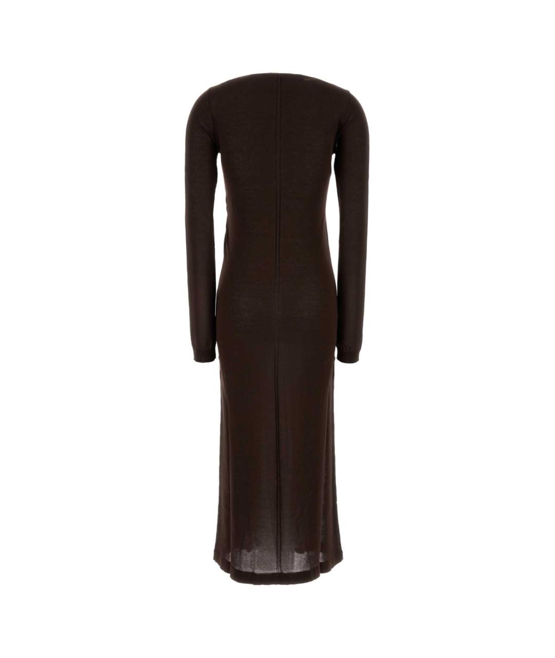LEMAIRE Коричневое вискозное платье, фото 2