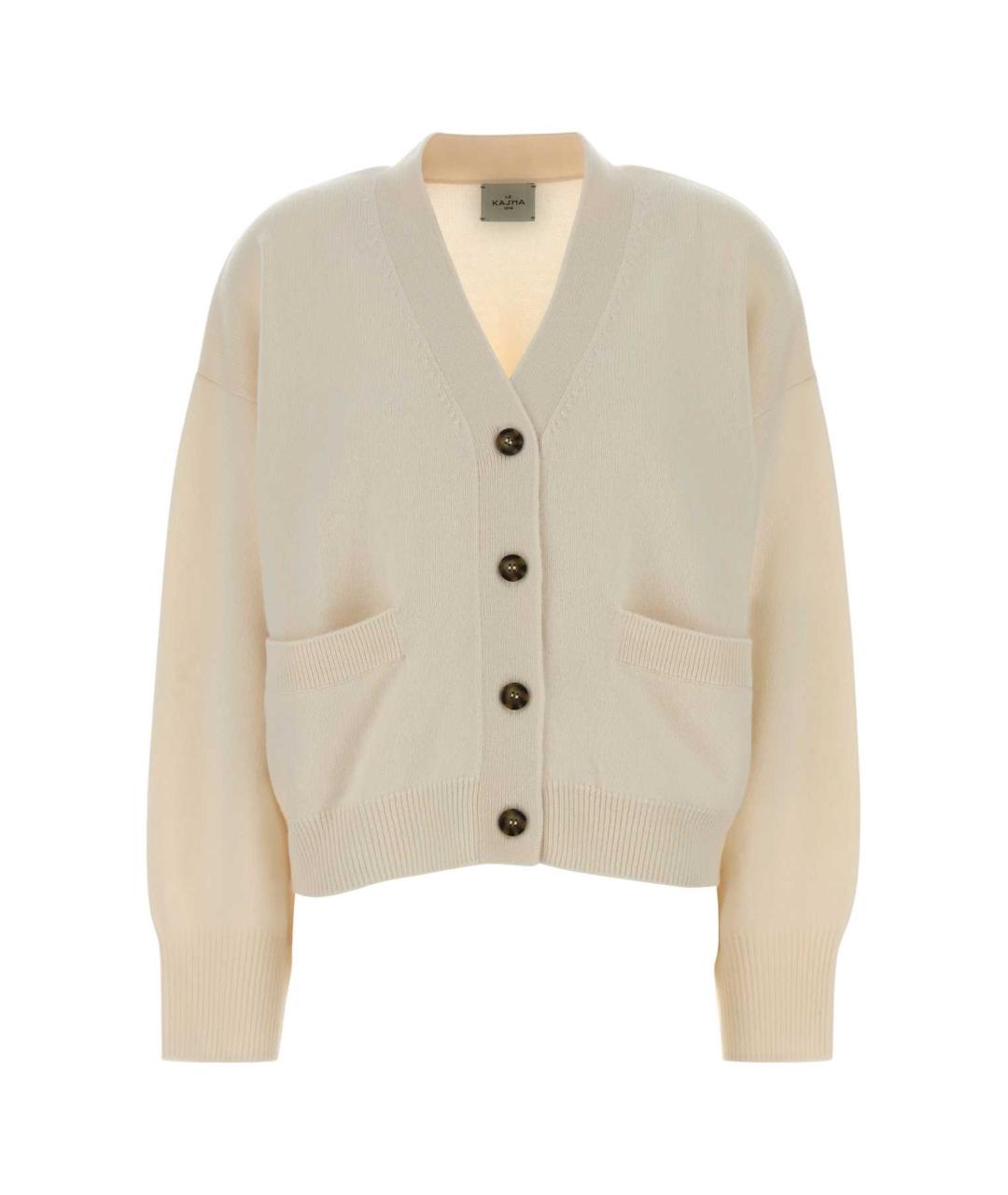LE KASHA Белый кашемировый кардиган, фото 1