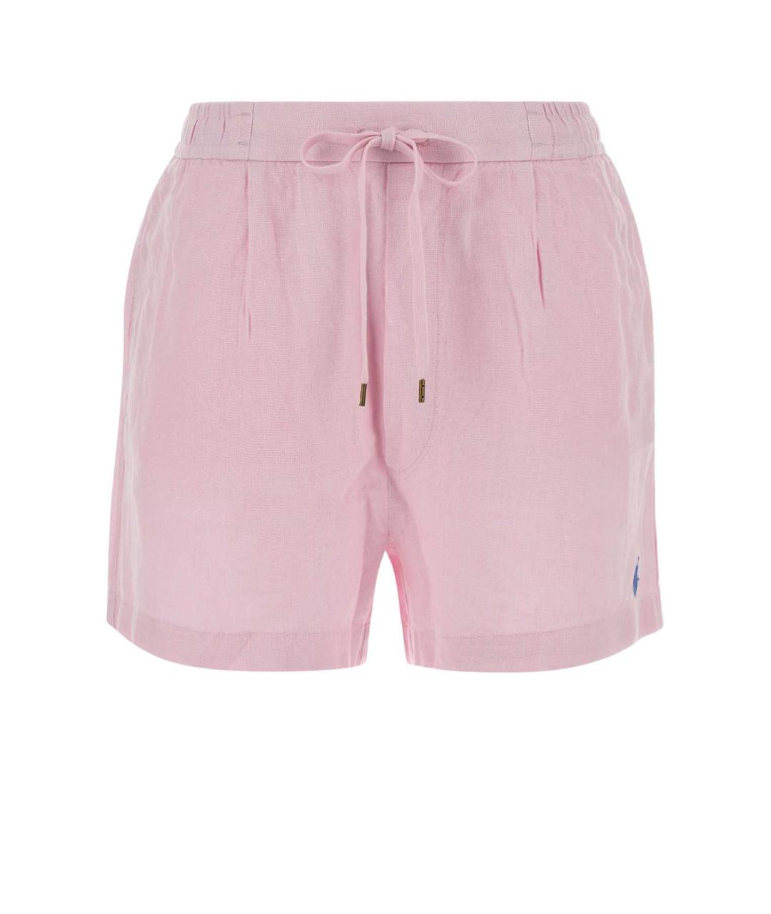 POLO RALPH LAUREN Розовые льняные шорты, фото 1