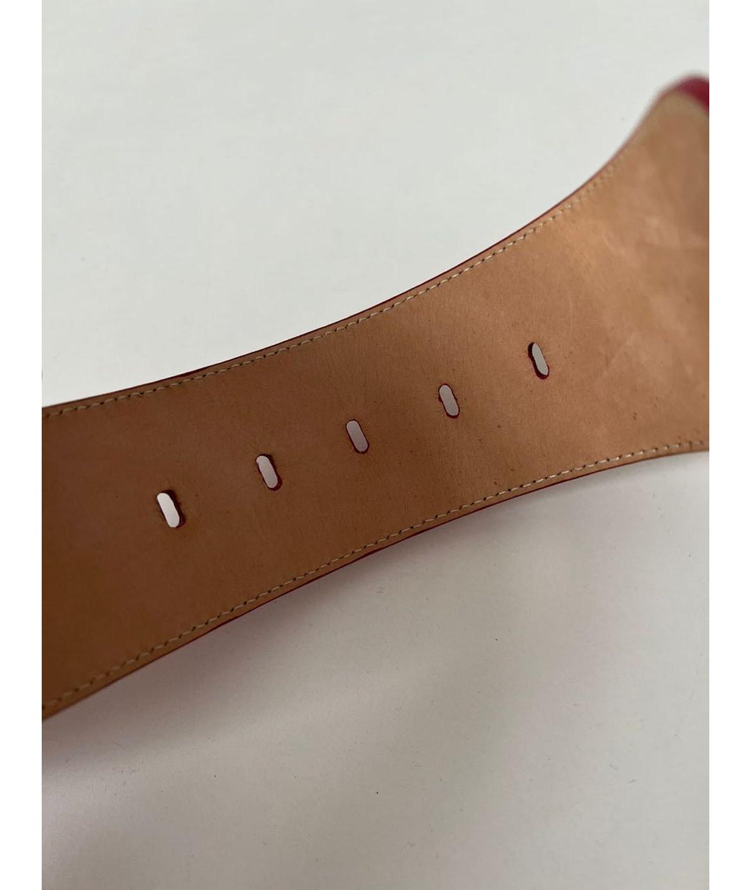 CHRISTIAN DIOR Красный ремень из лакированной кожи, фото 5