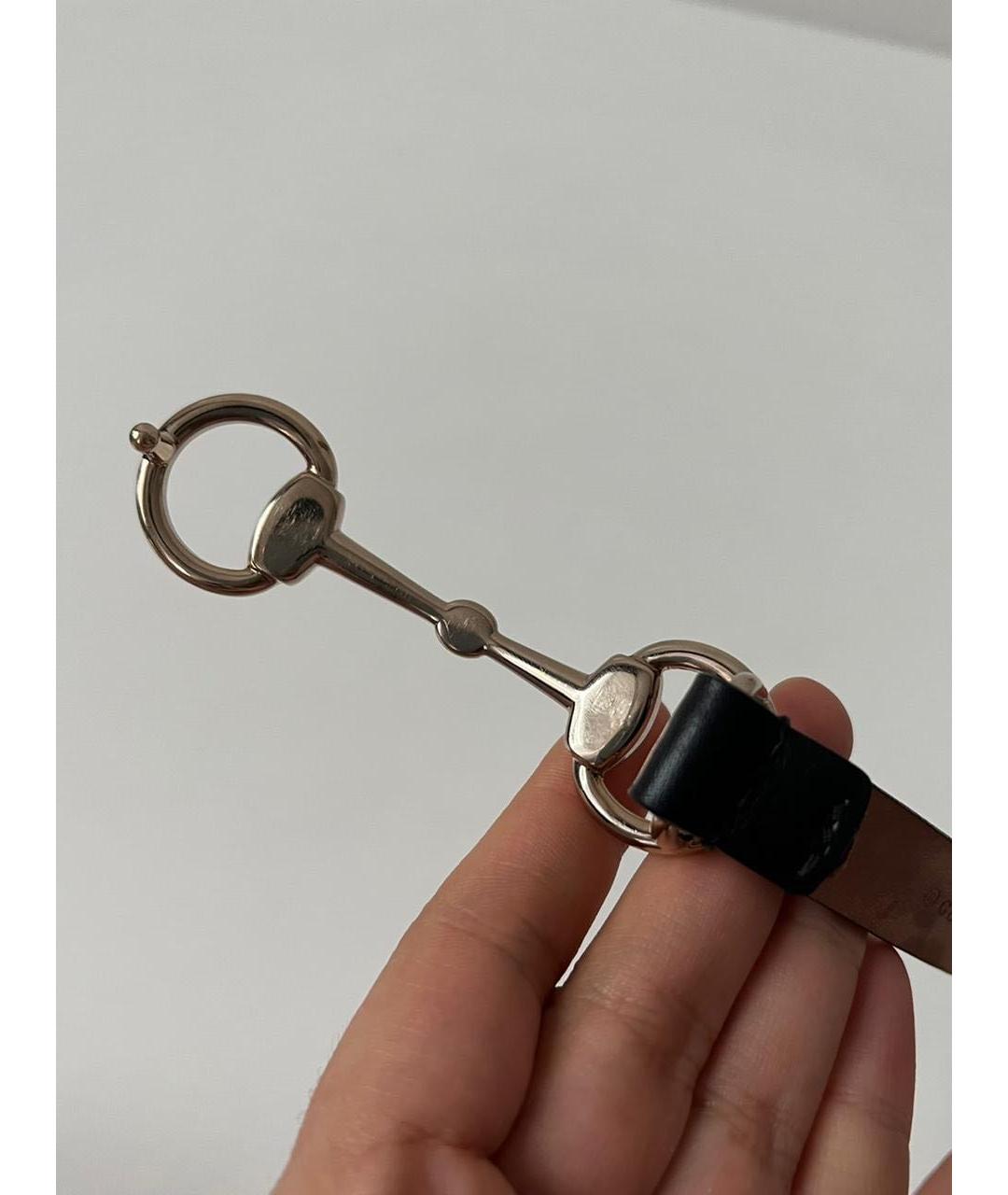 GUCCI Черный кожаный ремень, фото 8