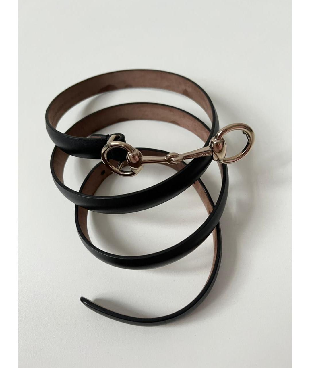 GUCCI Черный кожаный ремень, фото 9