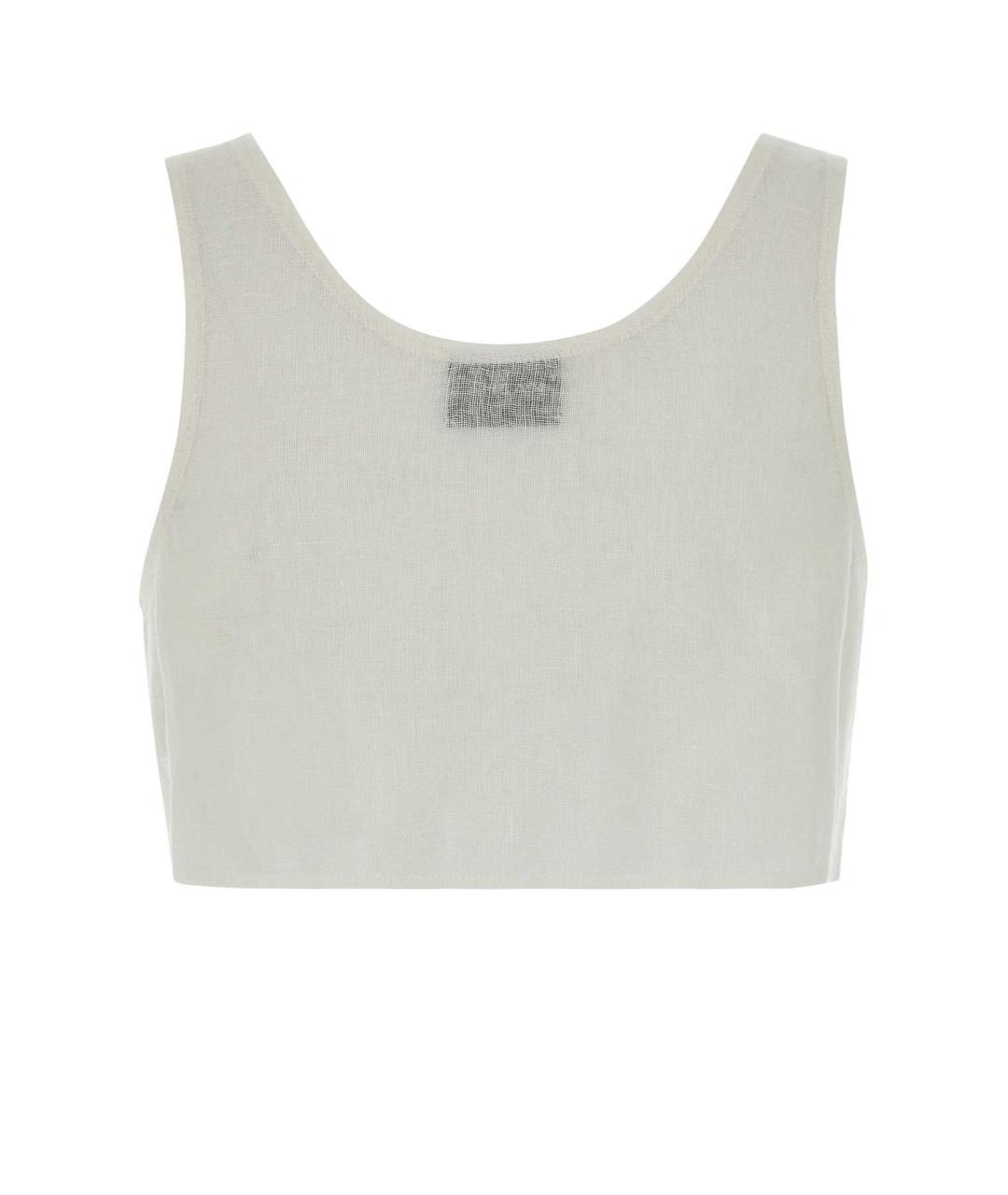 LE KASHA Белая льняная футболка, фото 2