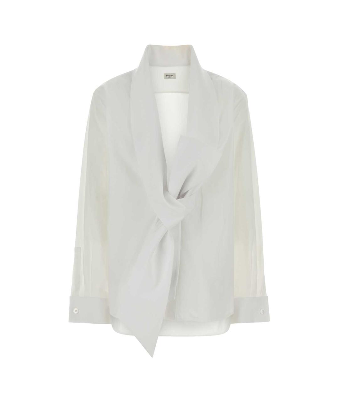 SAINT LAURENT Белая хлопковая блузы, фото 1
